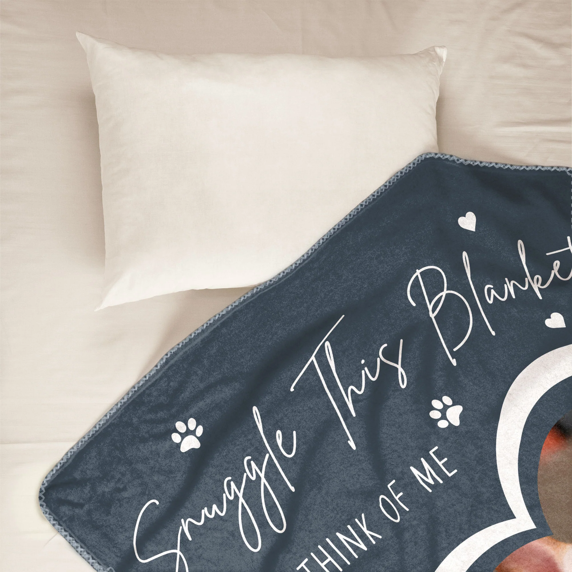 Loss Of Dog Snuggle This Blanket And Think Of Me - Personalized Photo Blanket - Image 7