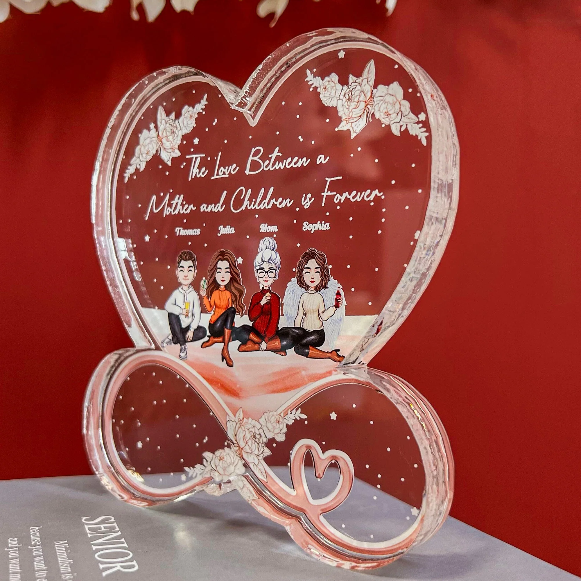 Love Between A Mother And Children - Personalized Acrylic Plaque - Image 2