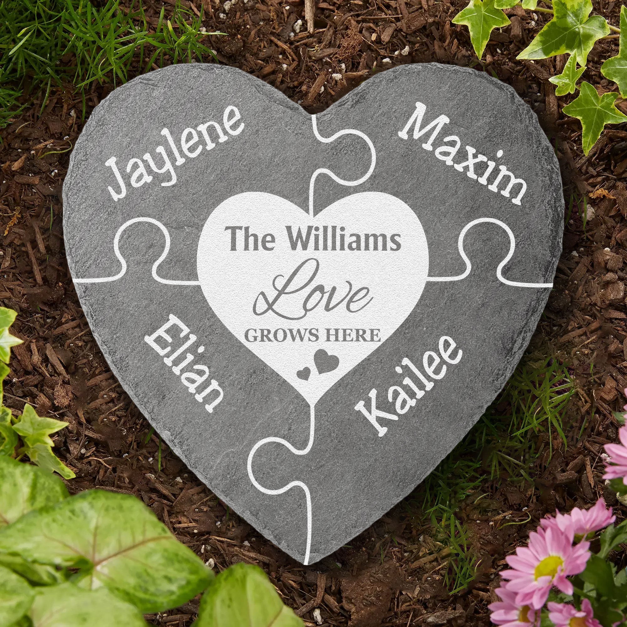 Love Grows Here - Personalized Garden Stone - Image 3