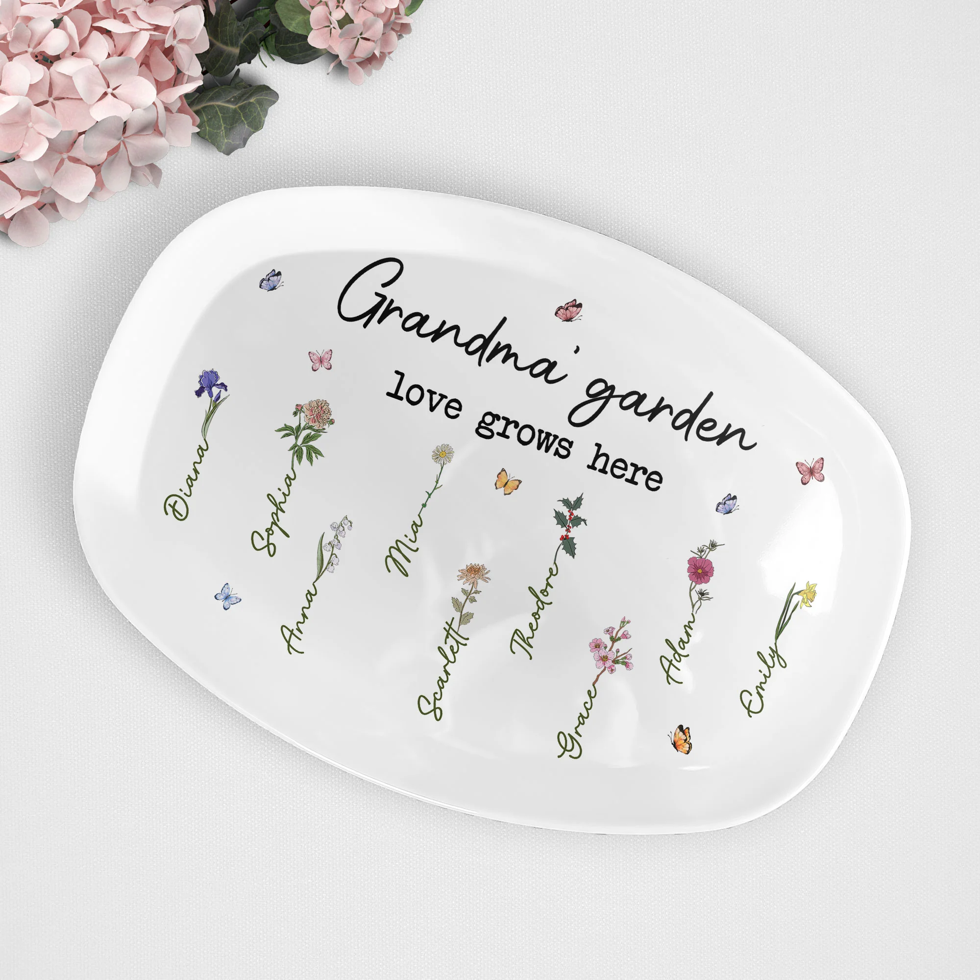 Love Grows In Grandma's Garden - Personalized Platter - Image 4