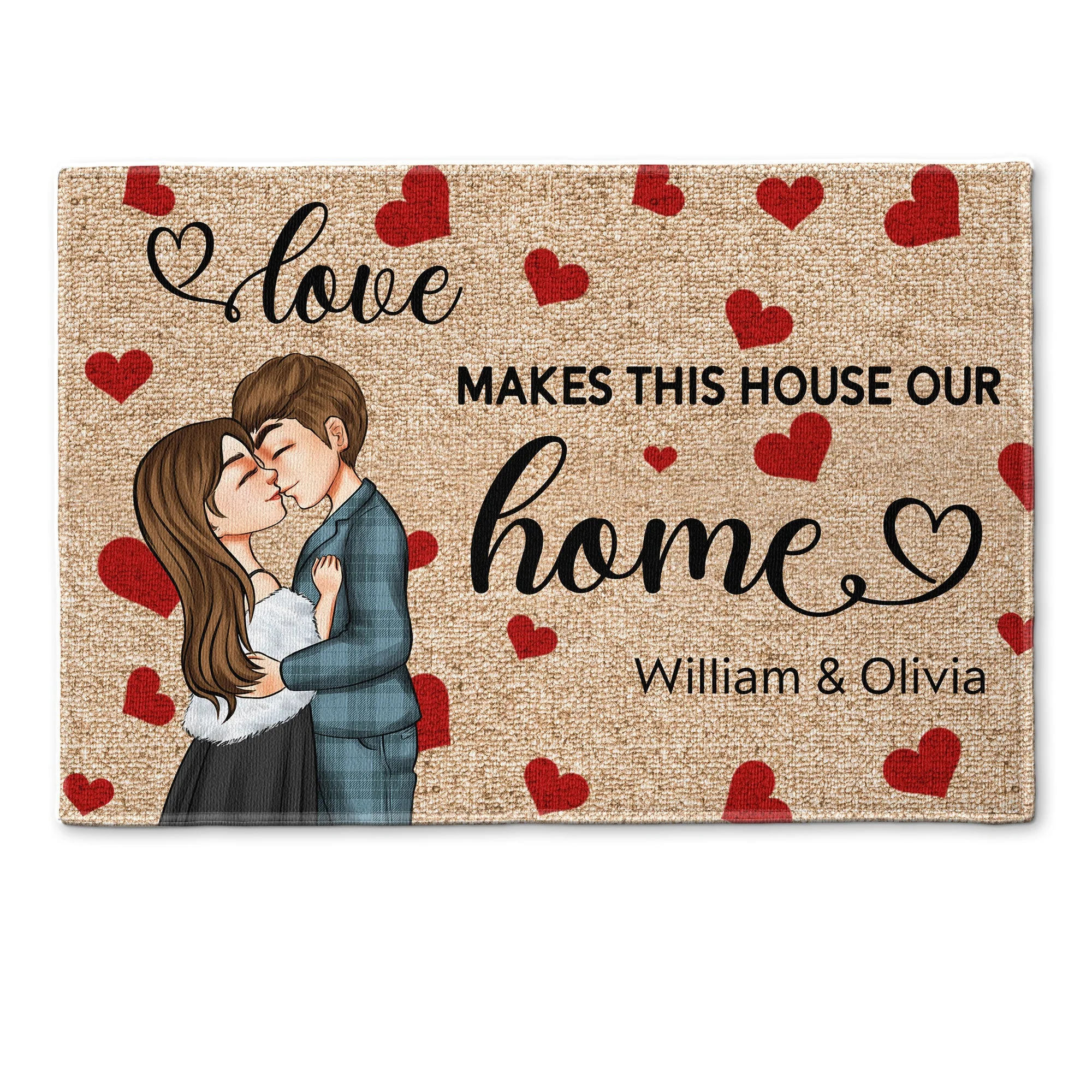 Love Makes This House Our Home - Personalized Doormat - Image 4