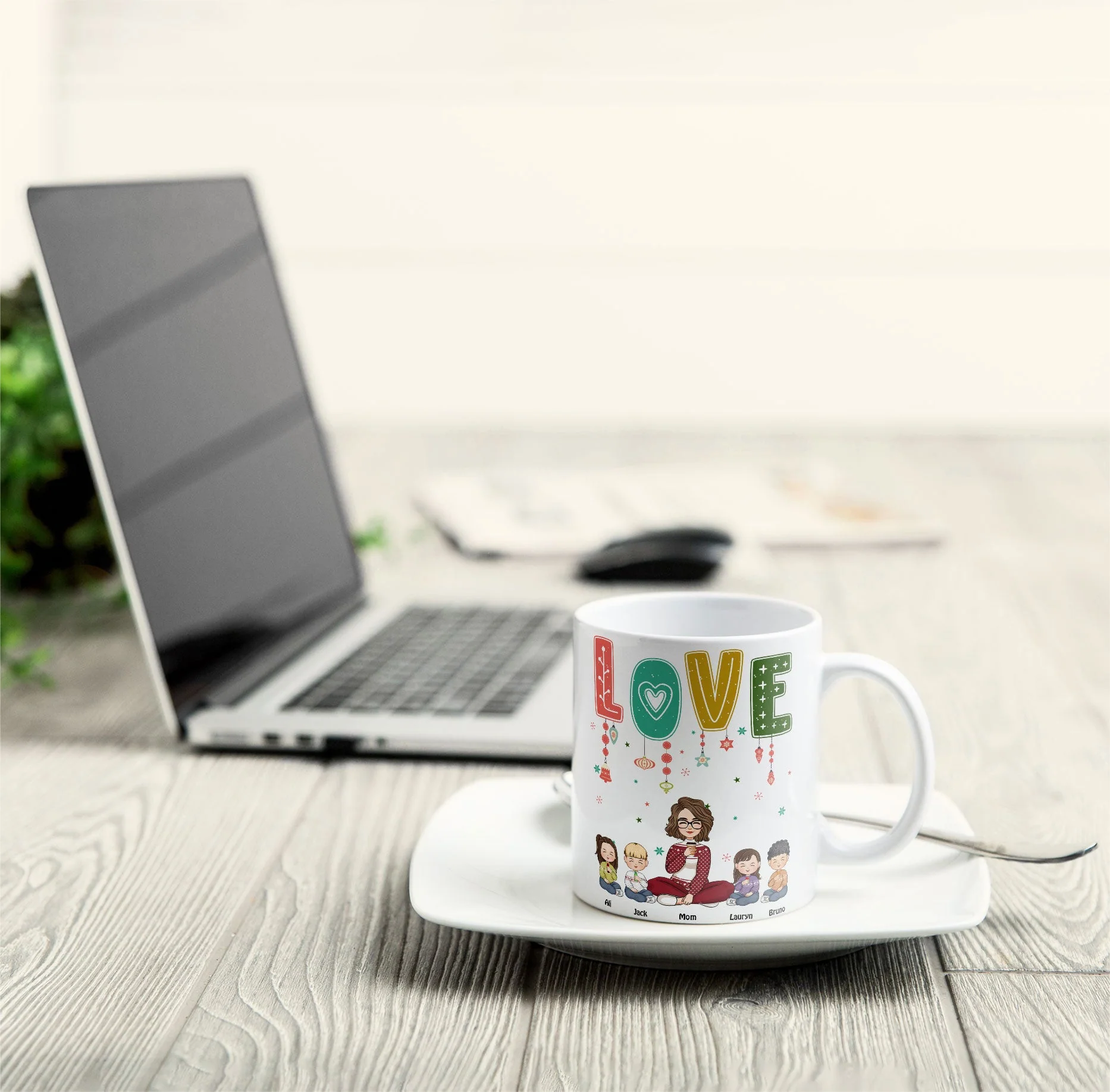 Love Mom - Personalized Mug - Image 4