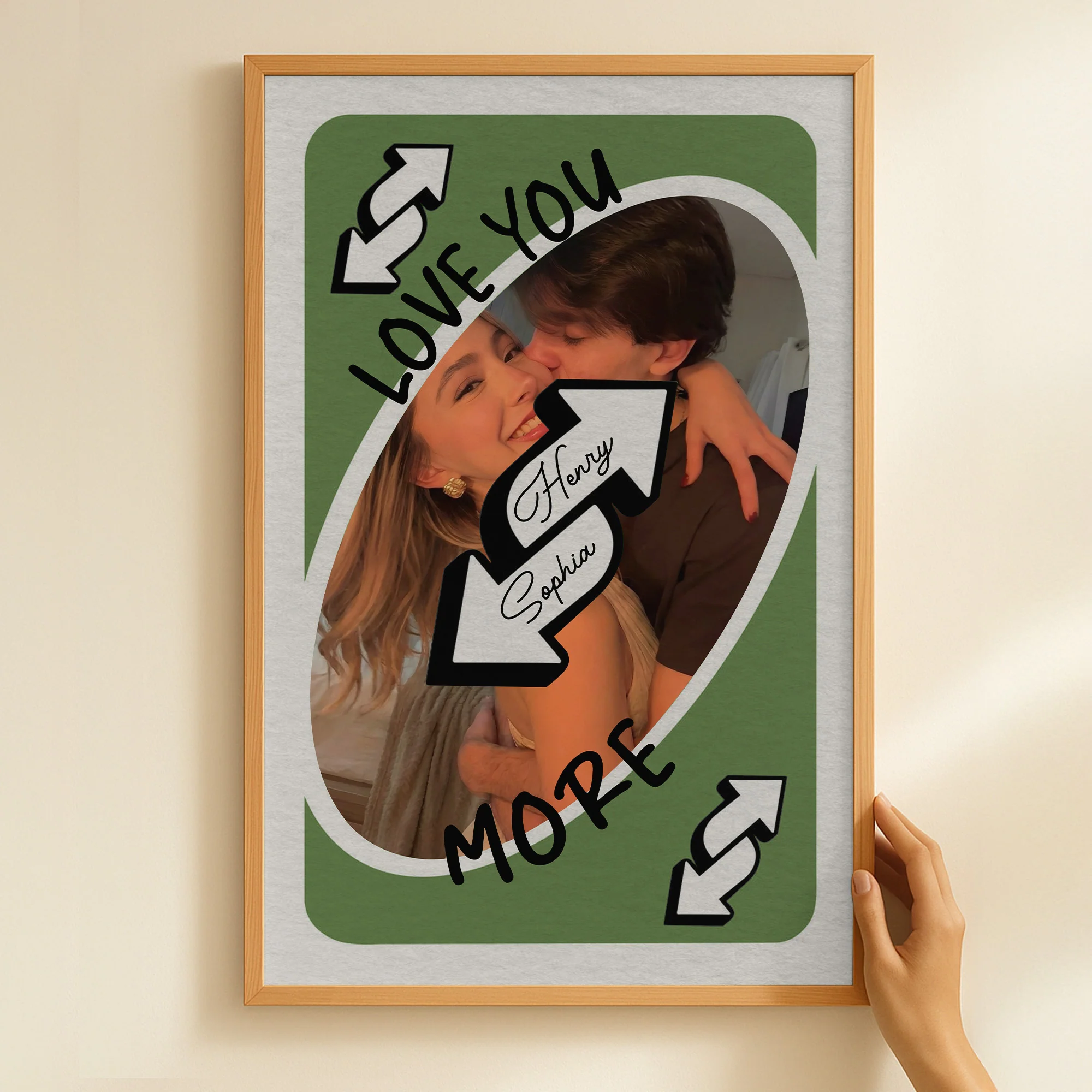 Love You More Playing Card Custom Couples Photo Trendy Gift - Personalized Photo Poster - Image 11
