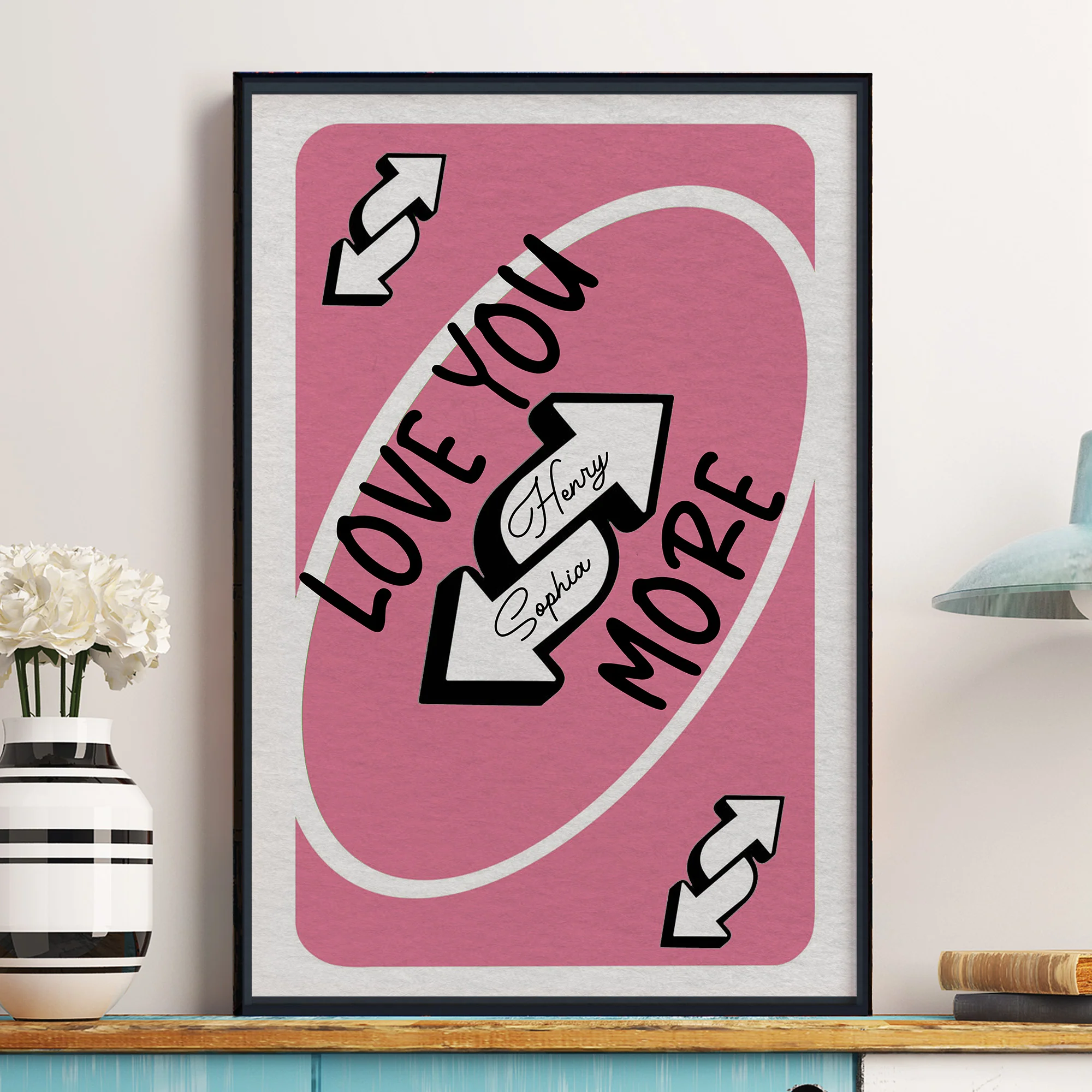Love You More Playing Card Custom Couples Photo Trendy Gift - Personalized Photo Poster - Image 5