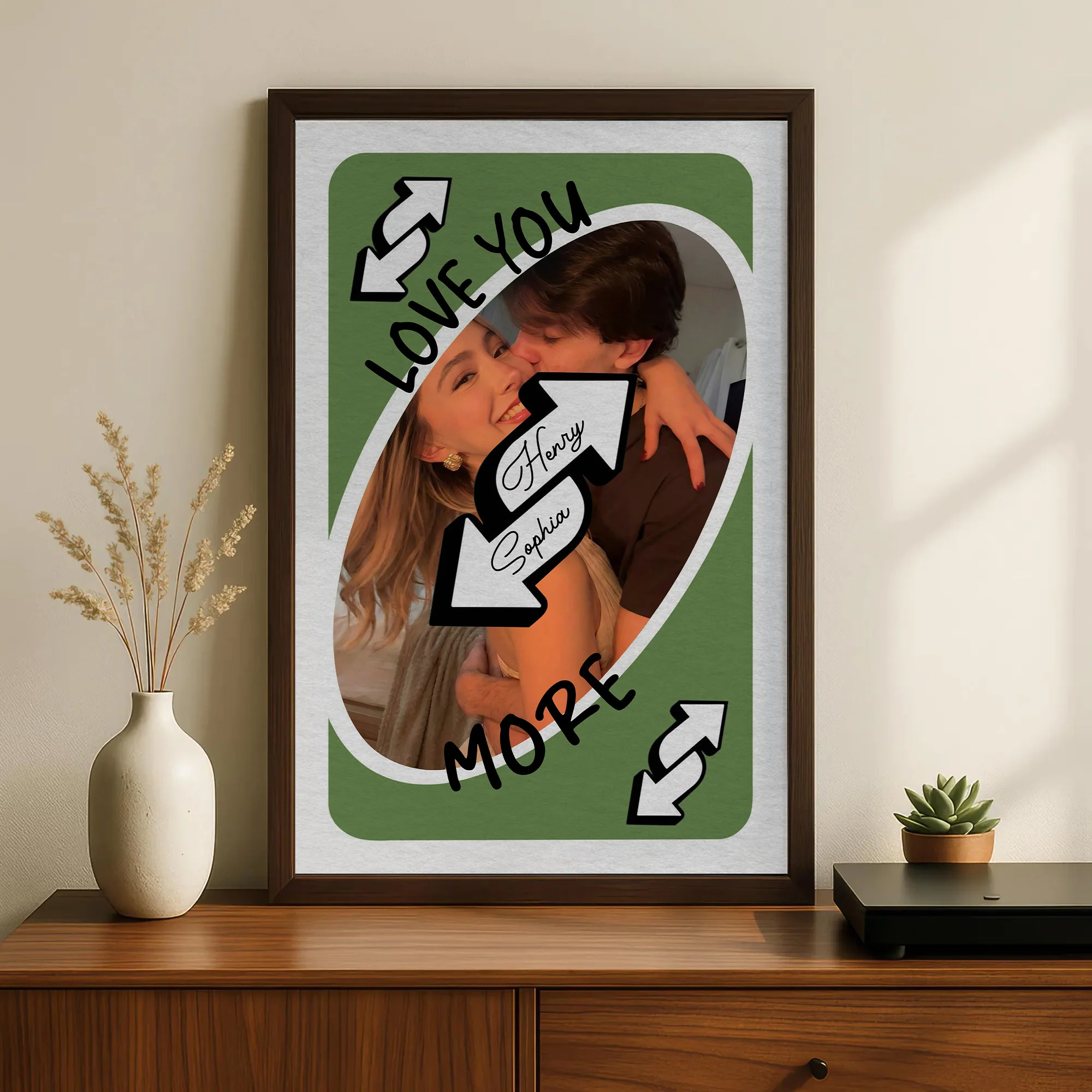 Love You More Playing Card Custom Couples Photo Trendy Gift - Personalized Photo Poster - Image 9