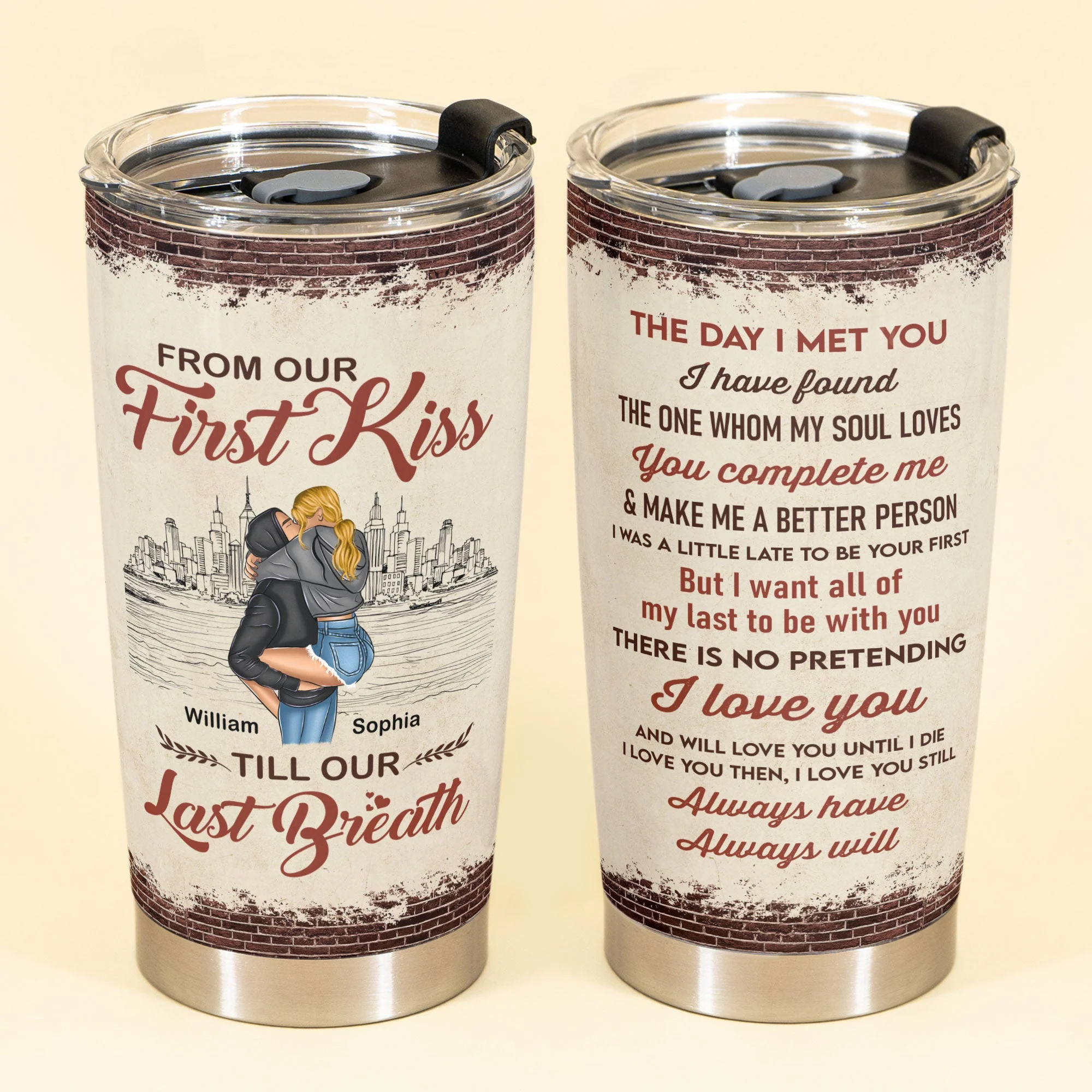 Love You Then Love You Still - Personalized Tumbler Cup - Image 2