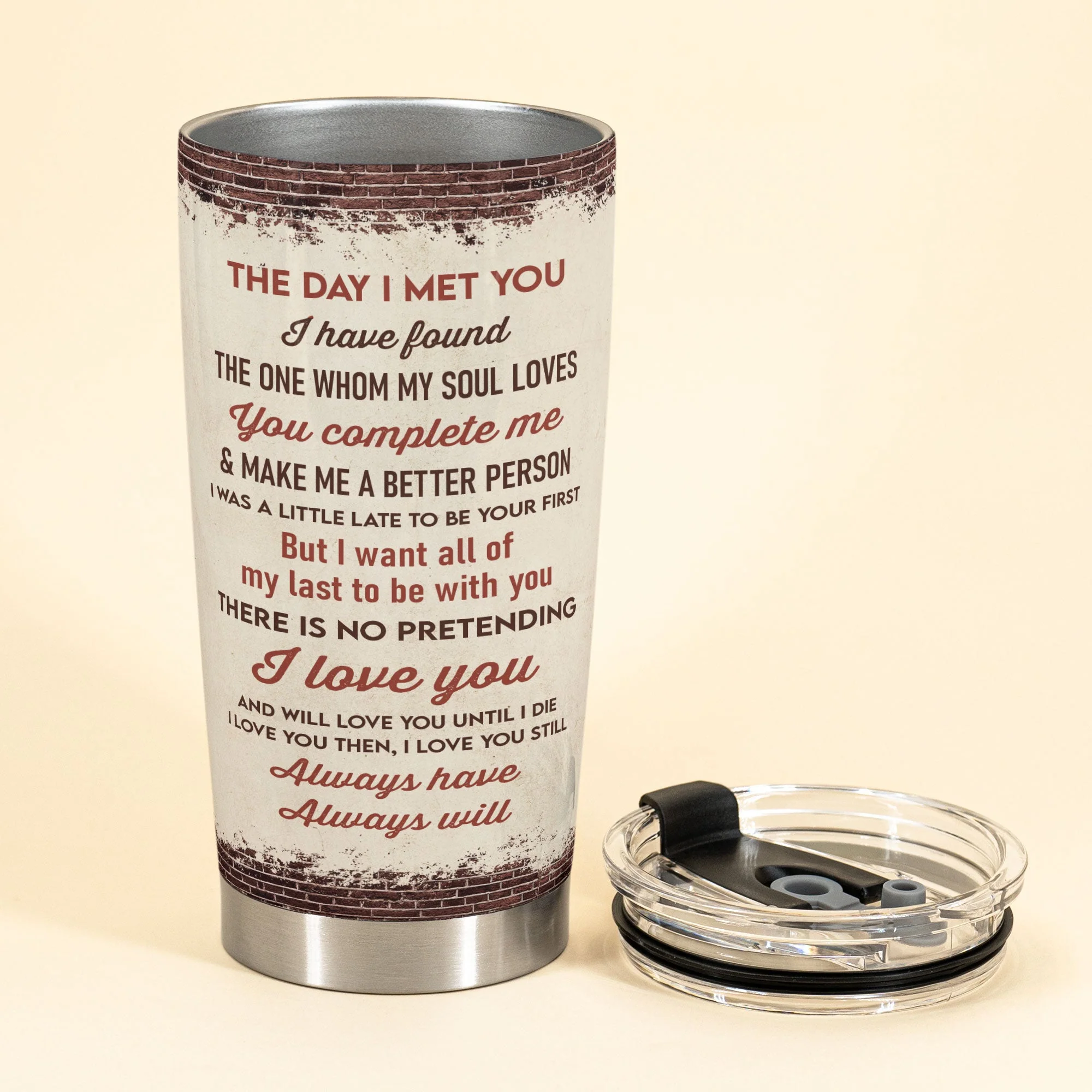 Love You Then Love You Still - Personalized Tumbler Cup - Image 3