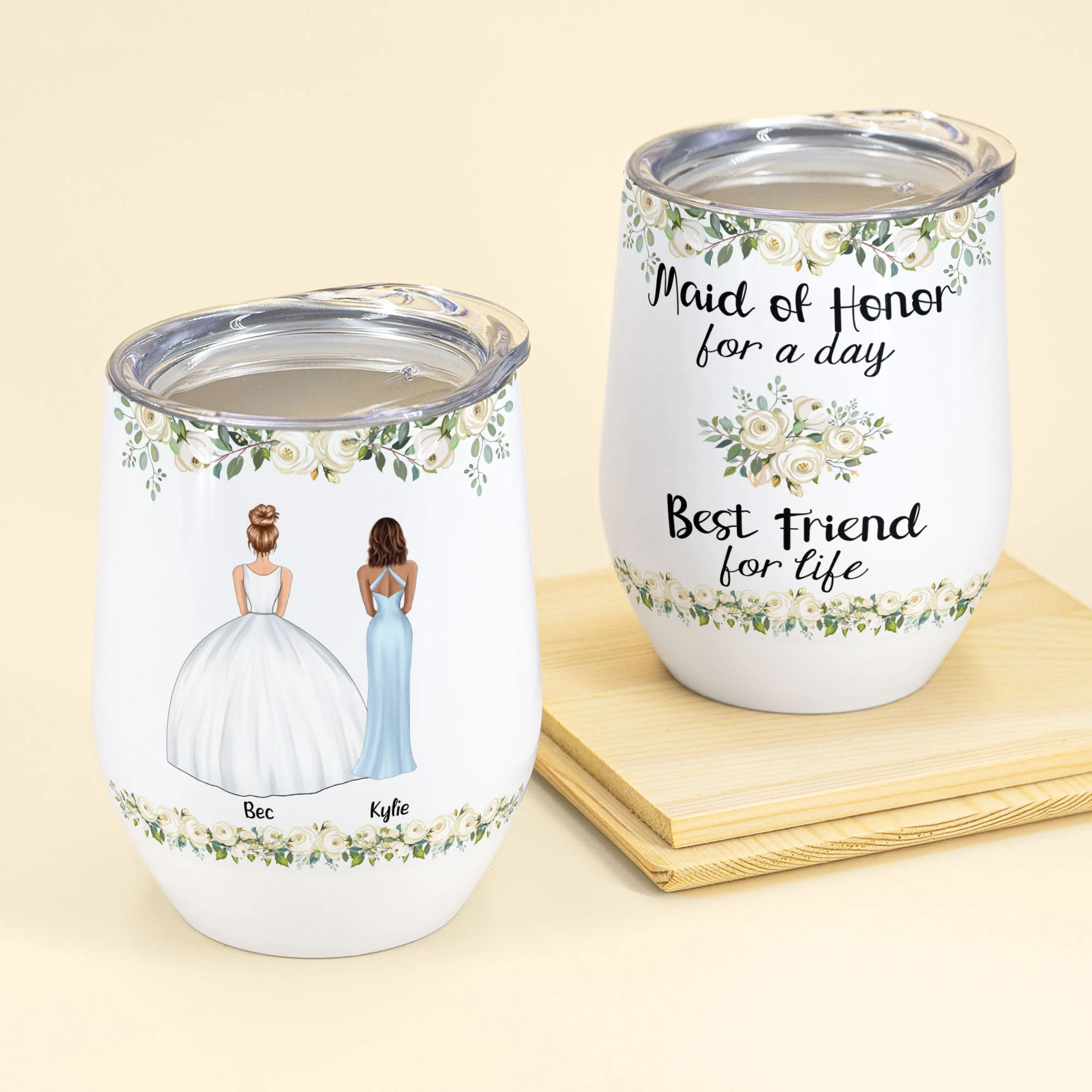 Maid Of Honor - Personalized Wine Tumbler