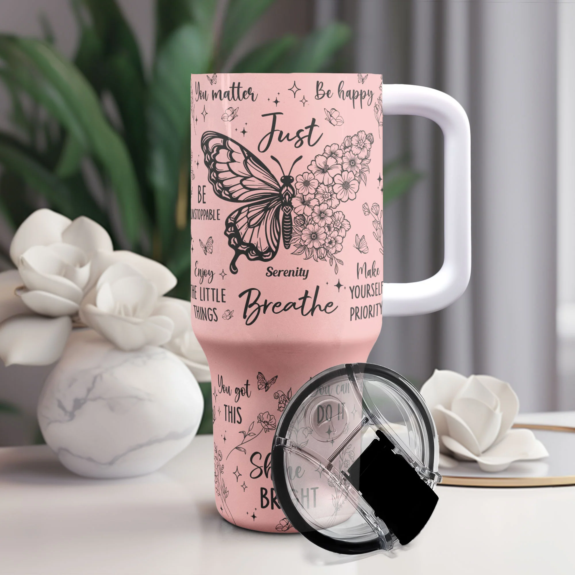 Make Your Own Affirmation Tumbler 40Oz - Personalized 40oz Tumbler With Straw - Image 2