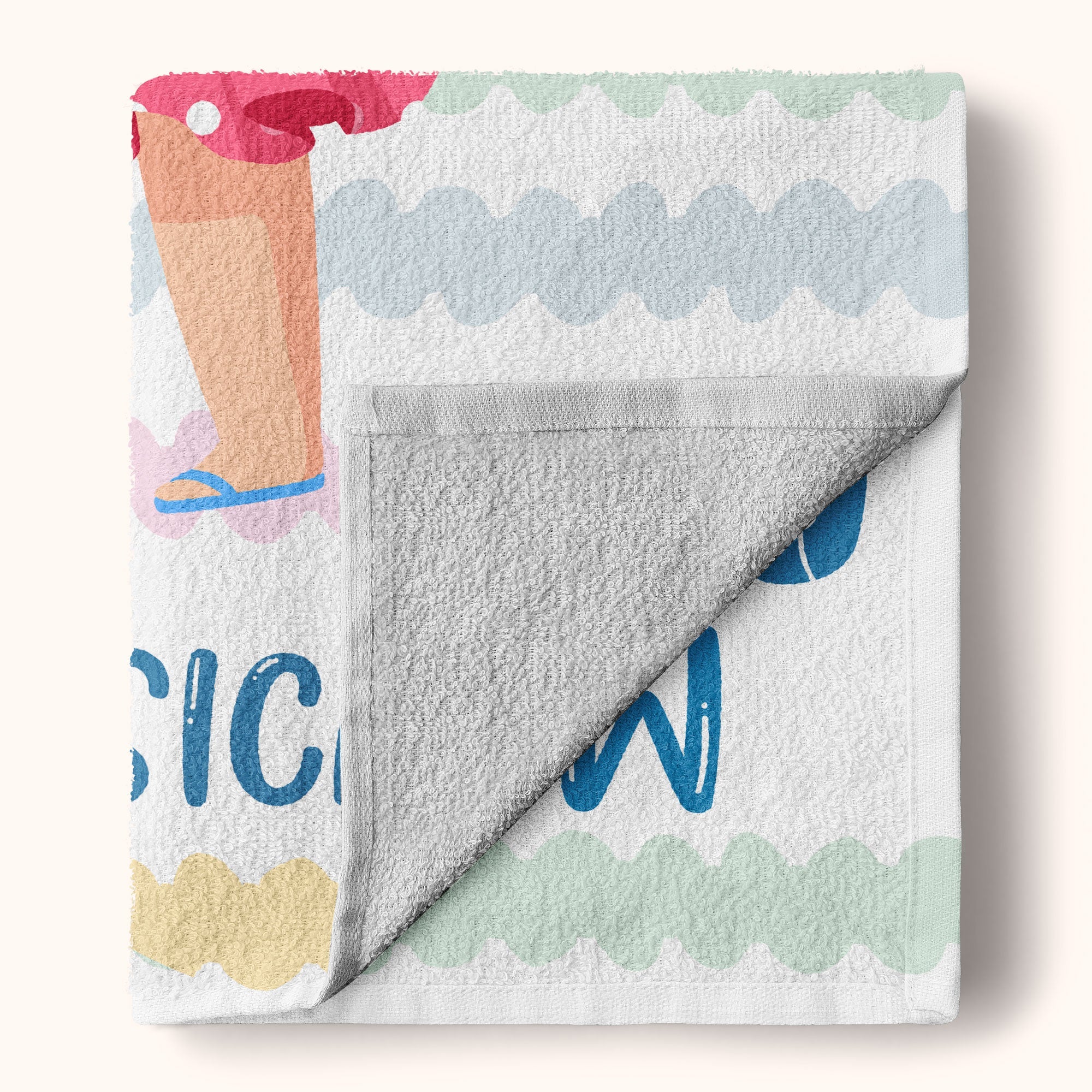 Make Your Own Waves - Personalized Beach Towel - Image 3