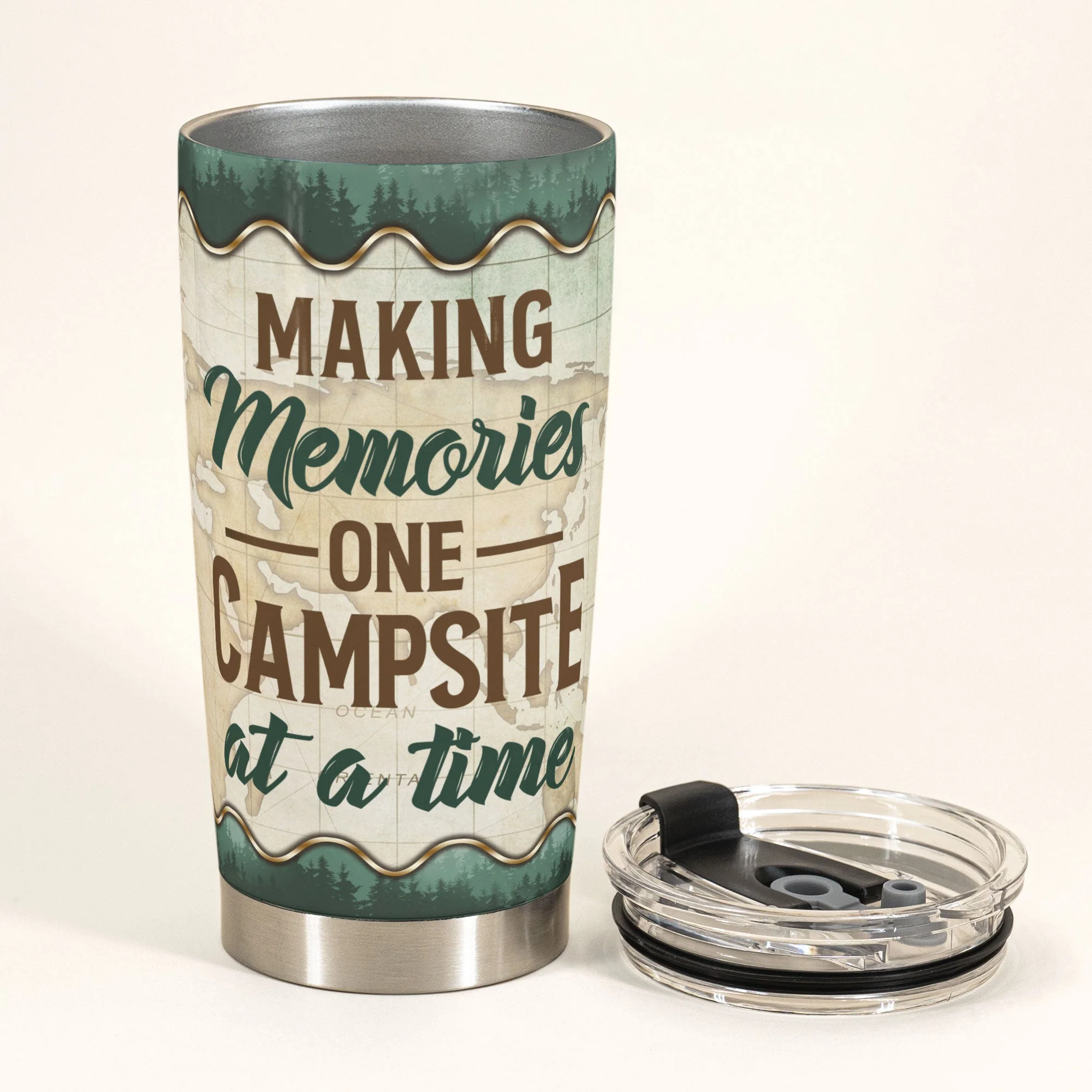 Making Memories One Campsite At A Time - Personalized Tumbler Cup - Birthday Gift For Camping Friends - Image 3
