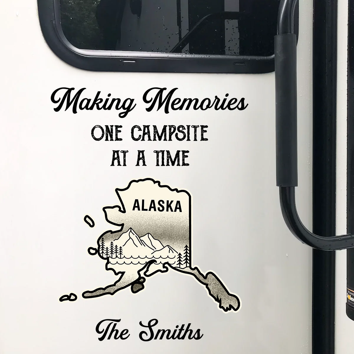 Making Memories One Campsite At A Time States Map Camping - Personalized Decal