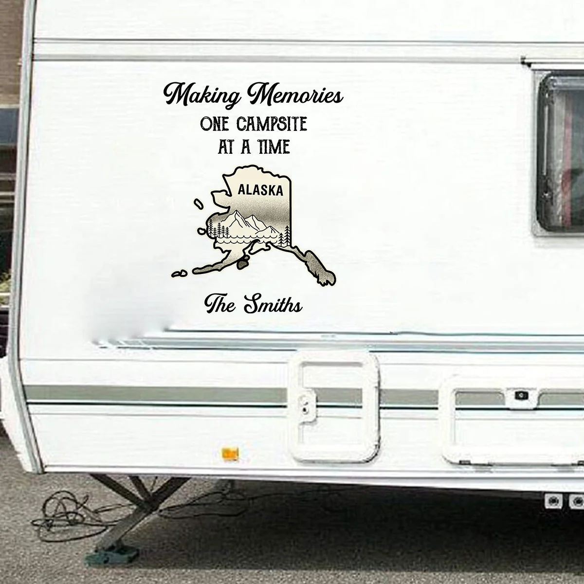 Making Memories One Campsite At A Time States Map Camping - Personalized Decal - Image 4