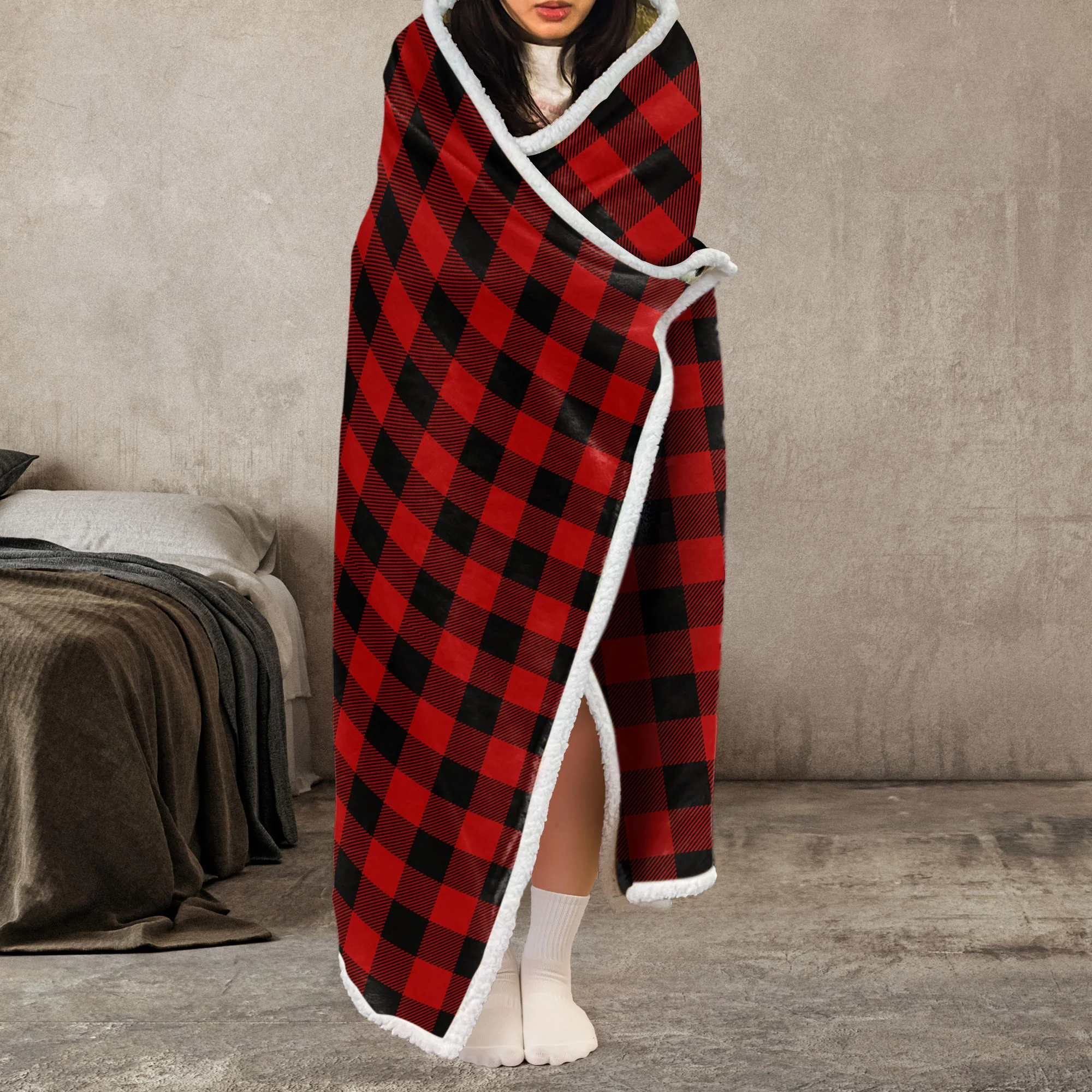 Mama Bear Custom Name - Personalized Wearable Blanket Hoodie - Image 4