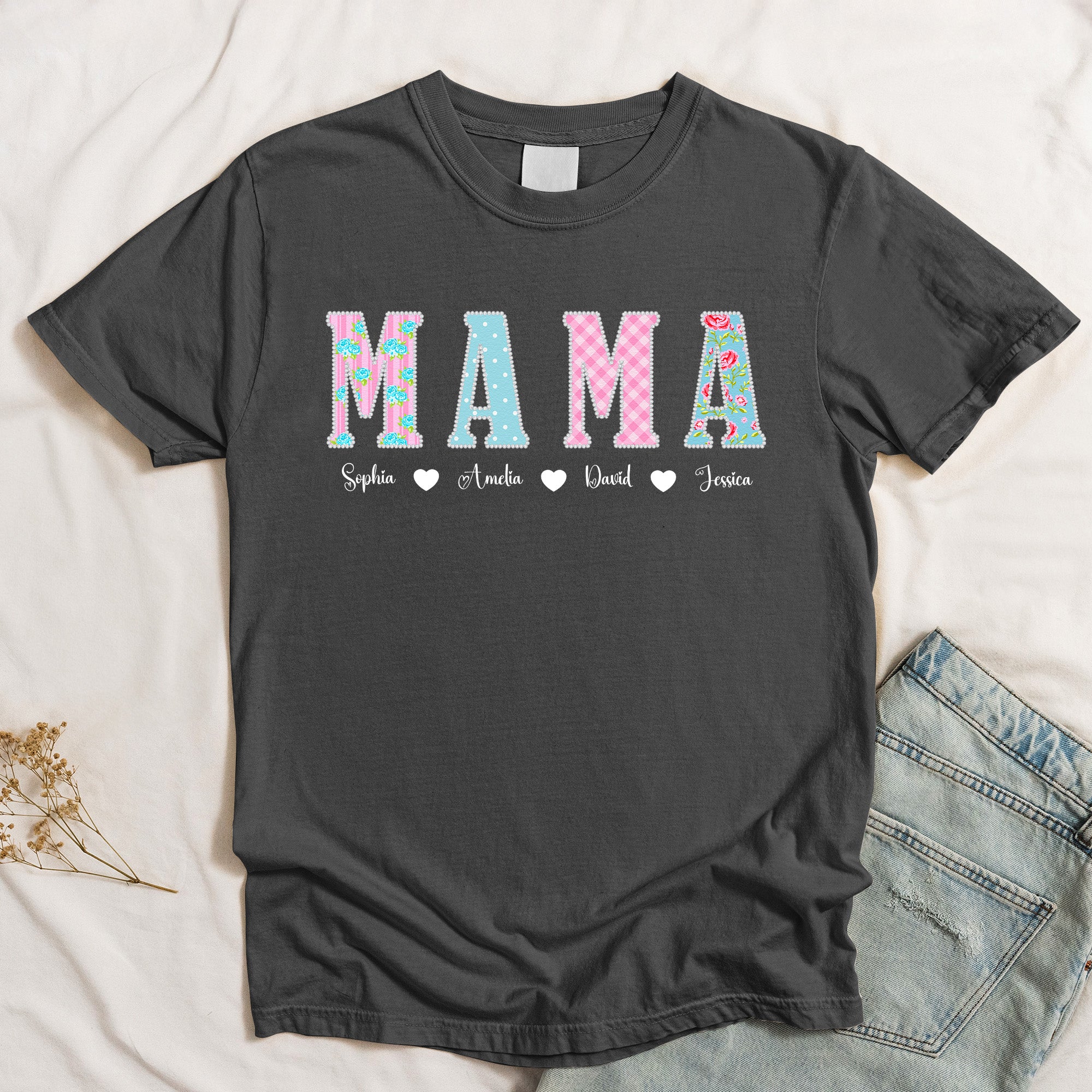 Mama Faux Pearls - Personalized Shirt - Image 2