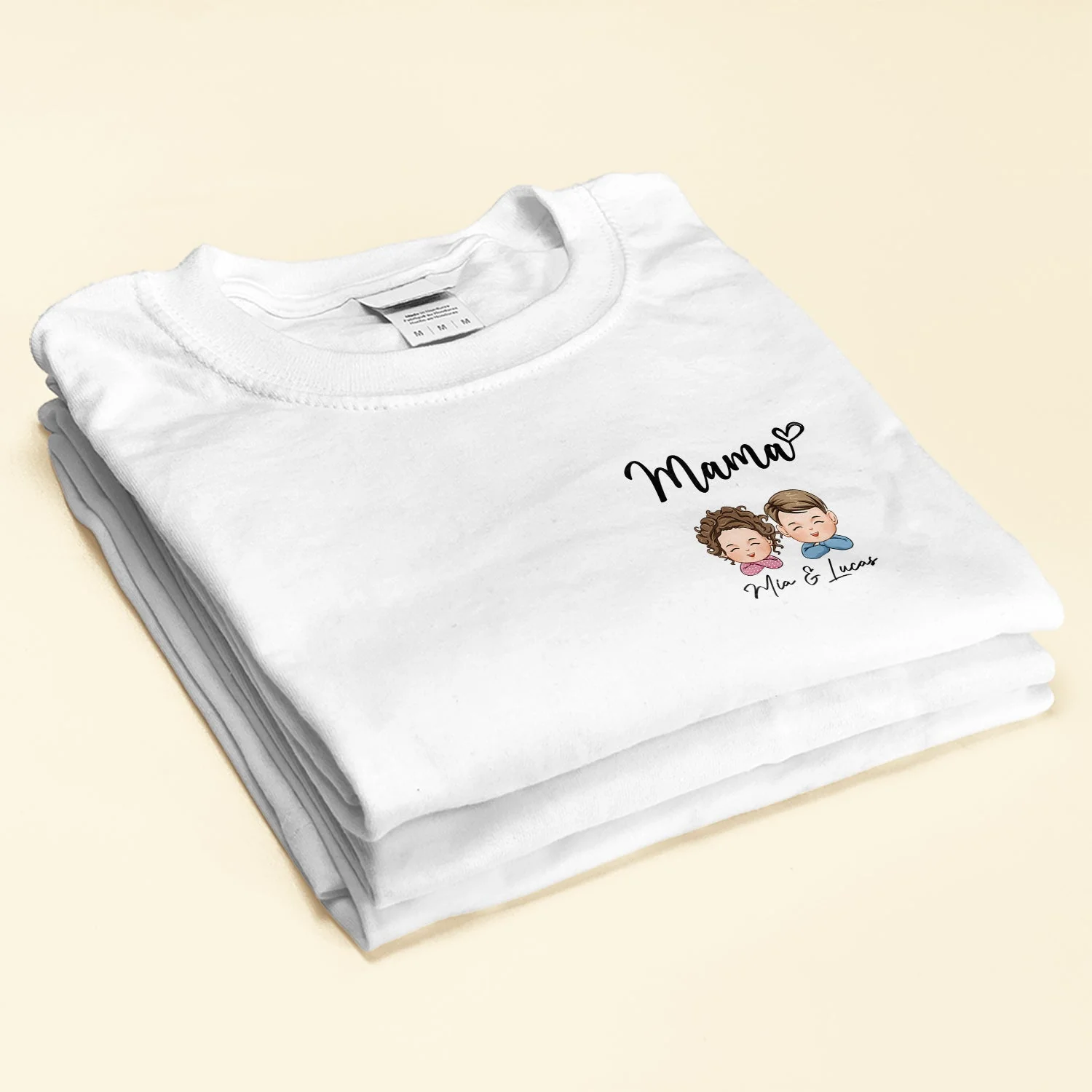 Mama Mom Mum With Kids Names - Personalized Shirt - Image 2