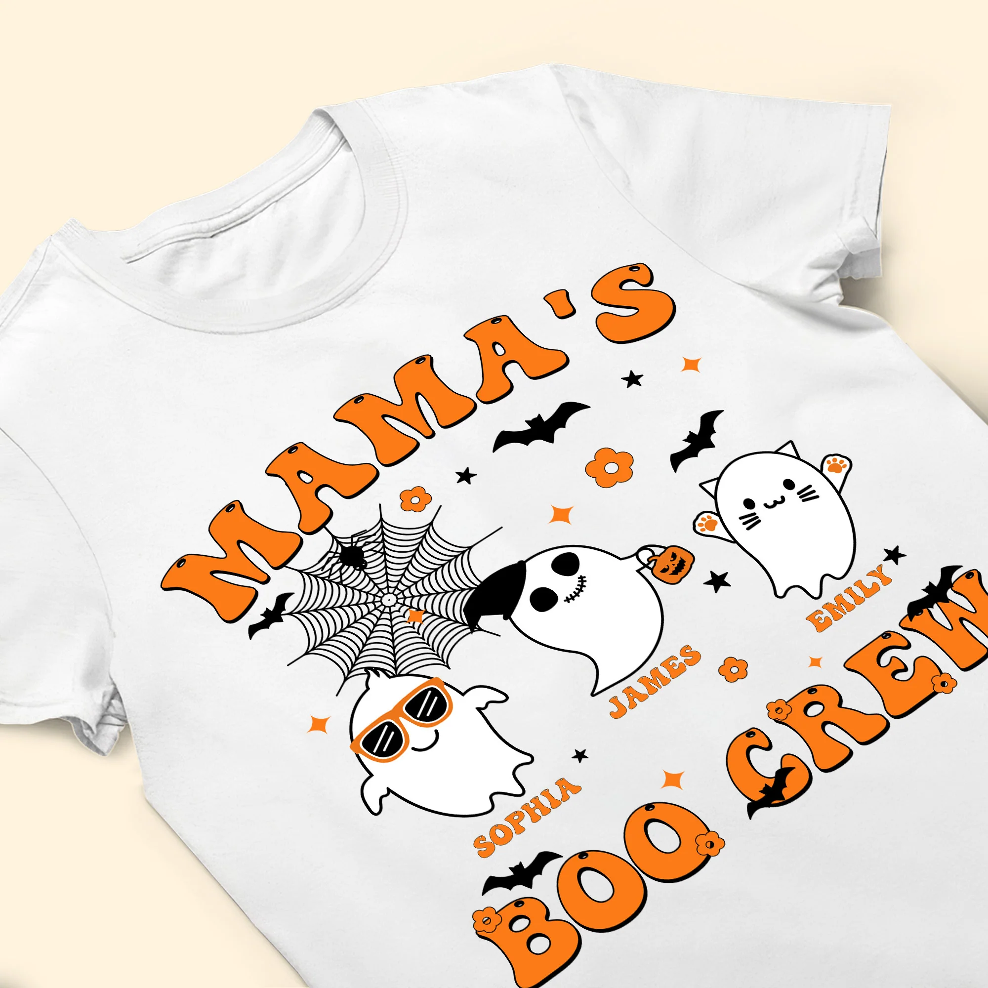 Mama's Boo Crew Halloween Spooky - Personalized Shirt - Image 3