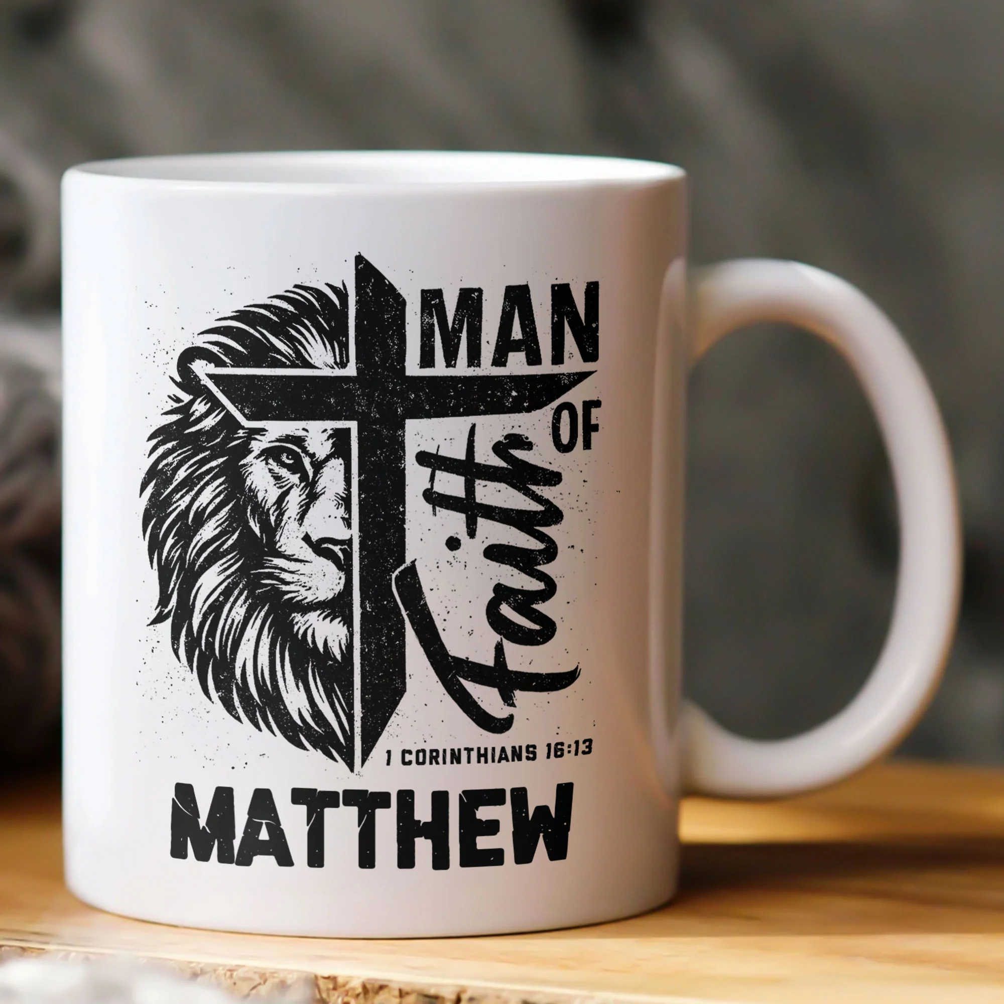 Man Of Faith Christian Bible Verse - Personalized Mug