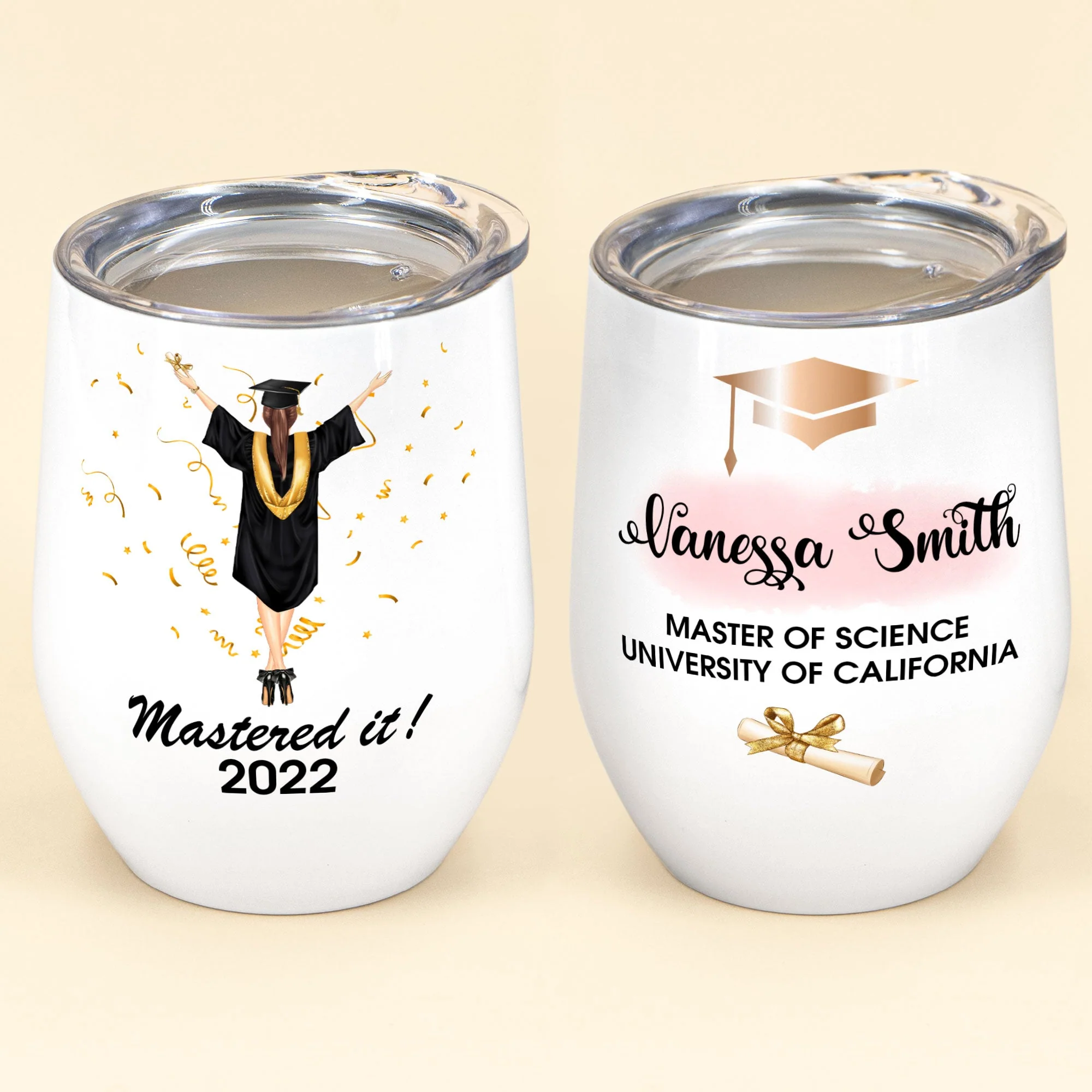 Mastered It ! - Personalized Wine Tumbler - Image 2