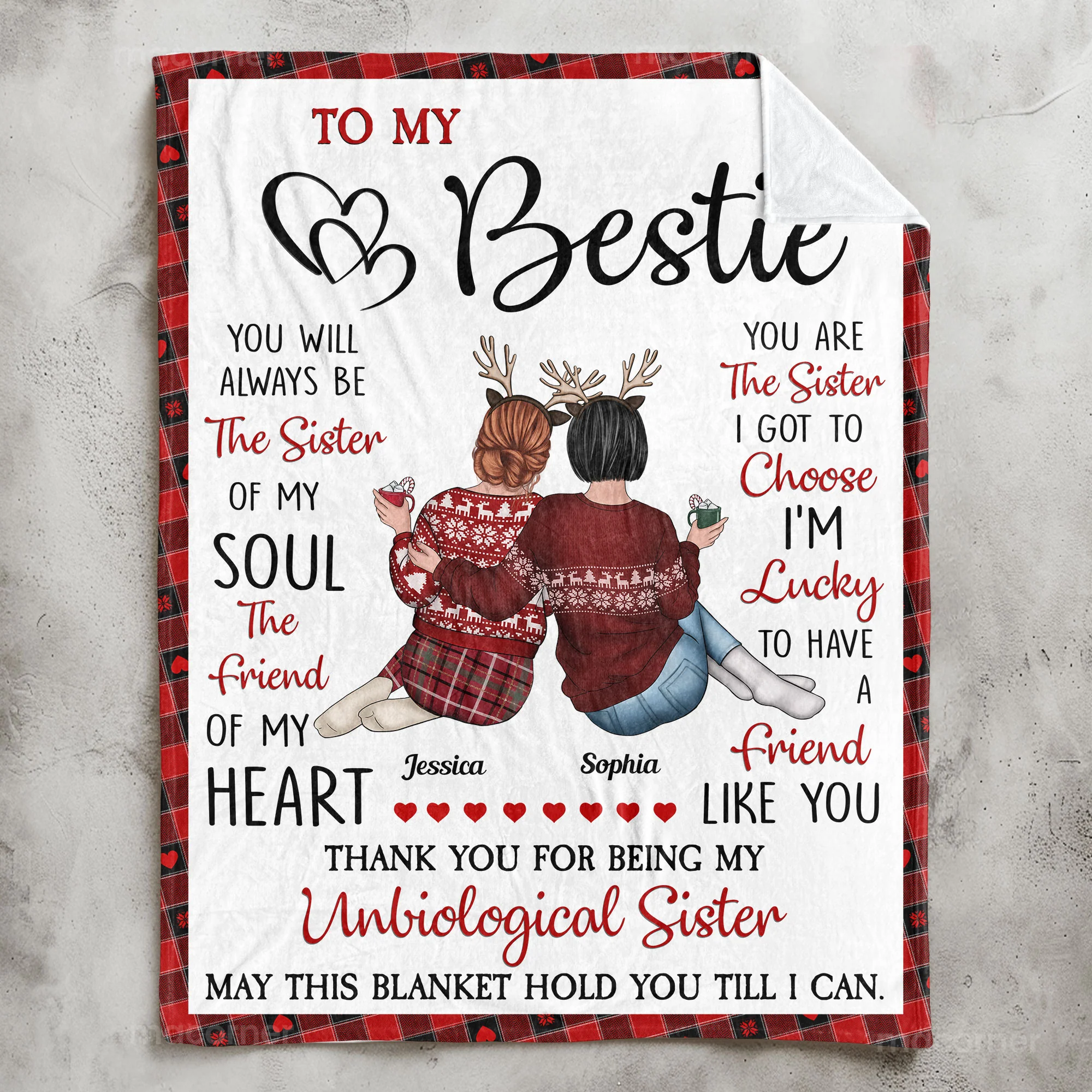 May This Blanket Hold You Till I Can - Personalized Blanket - Image 2