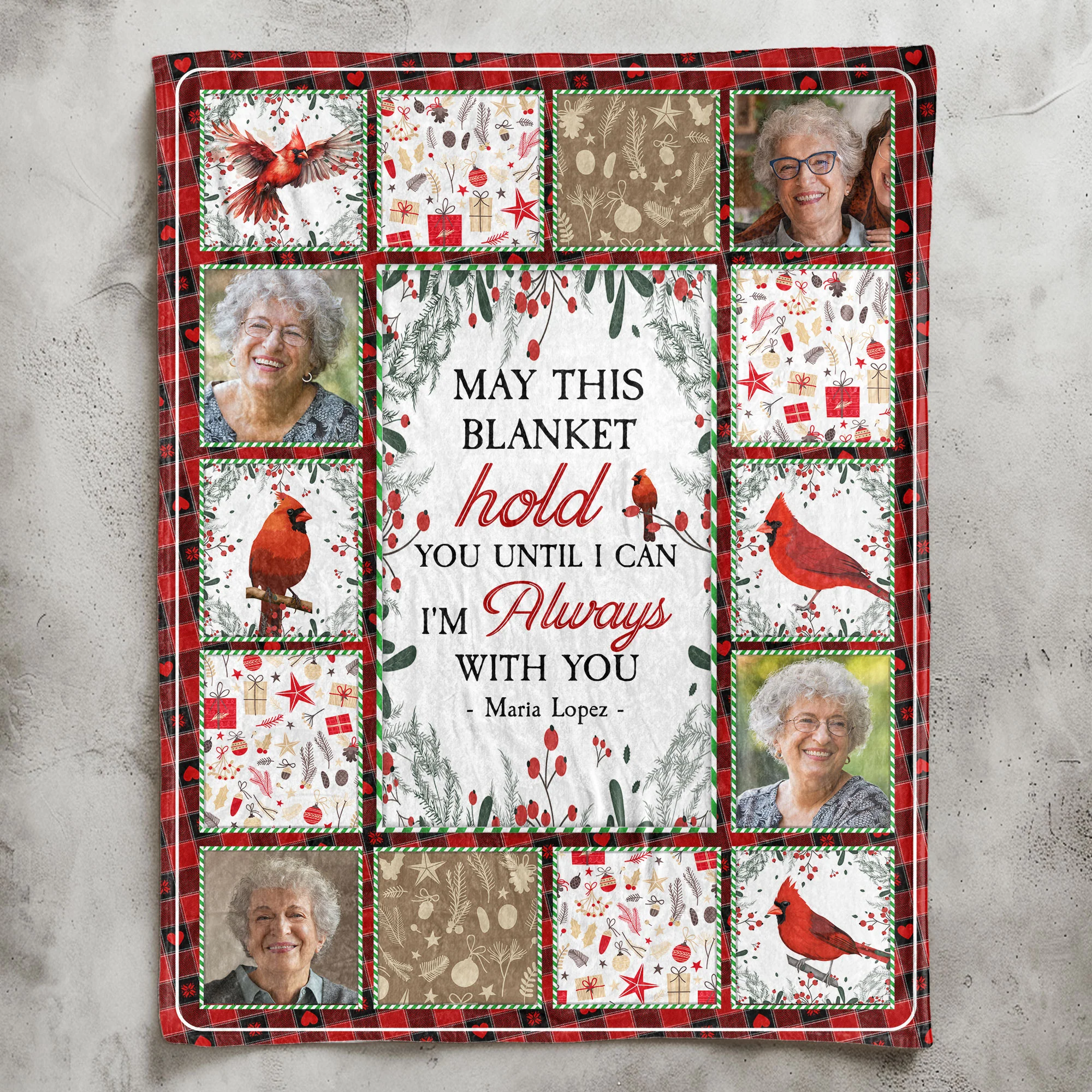 May This Blanket Hold You Until I Can - Personalized Photo Blanket - Image 8