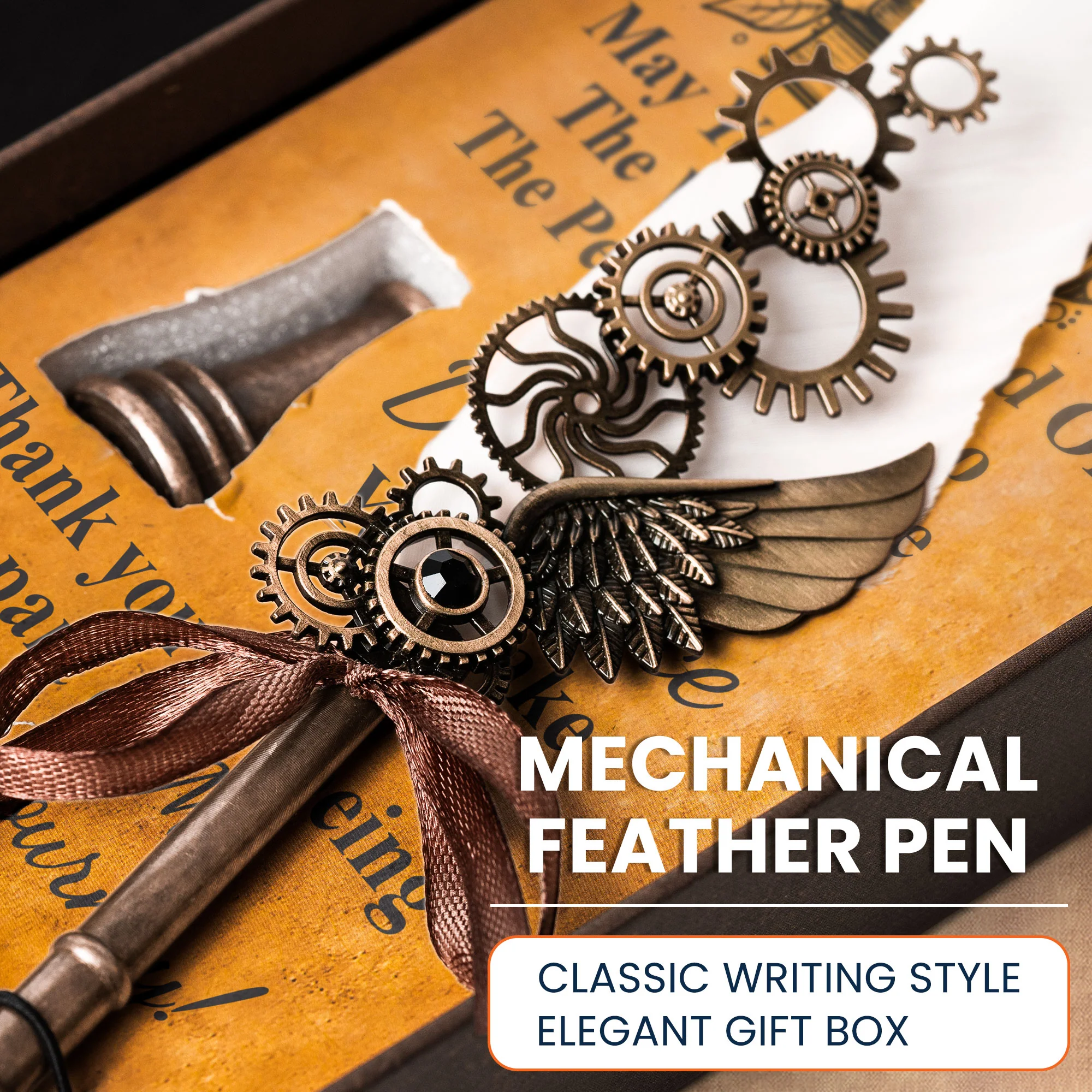 May You Be Proud Of The Work You Do - Feather Pen Set With Custom Card - Image 5