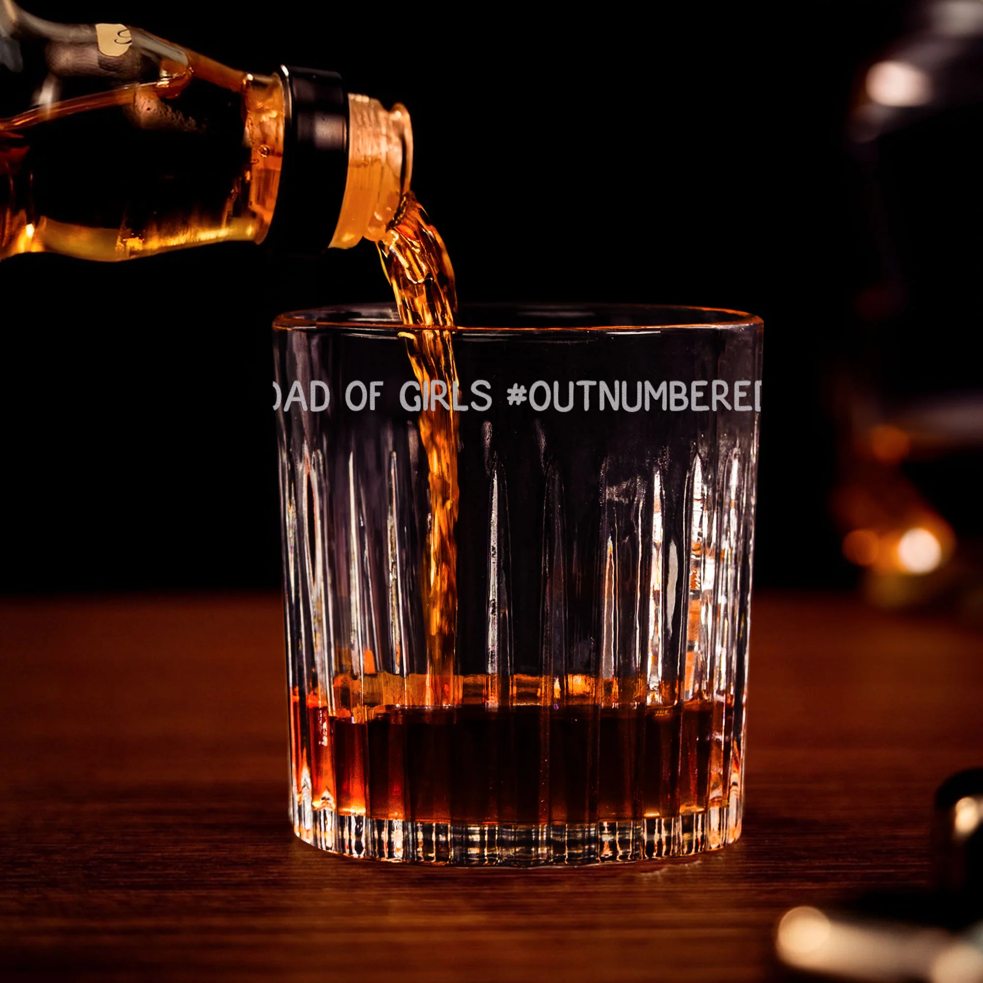 May Your Whiskey Stronger Than Daughter's Attitude - Personalized Engraved Whiskey Glass - Image 4