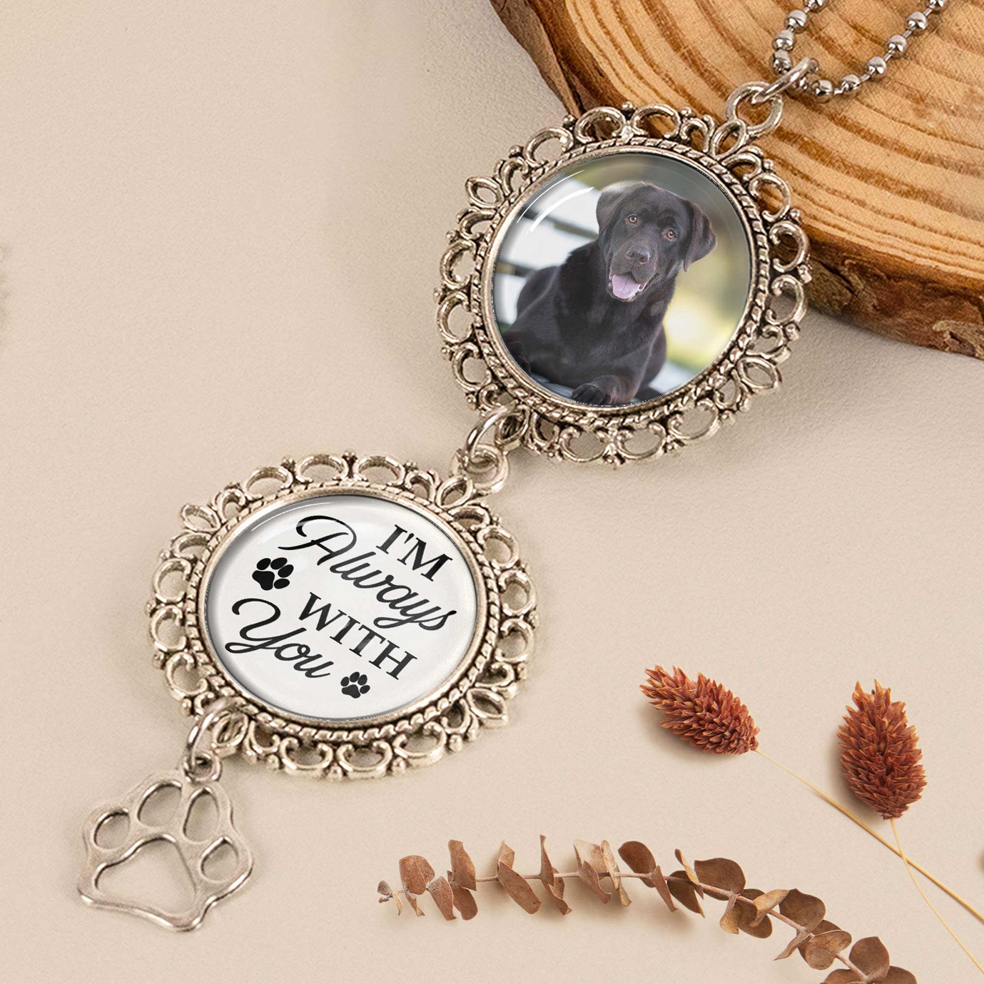 Memorial Car Charm I'm Always With You - Personalized Photo Car Ornament - Image 7