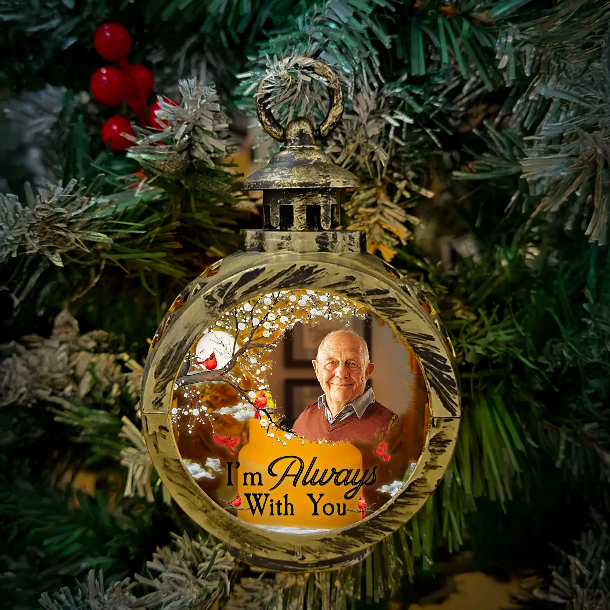 Memorial Gift I'm Always With You - Personalized Photo Lantern Night Light - Image 7