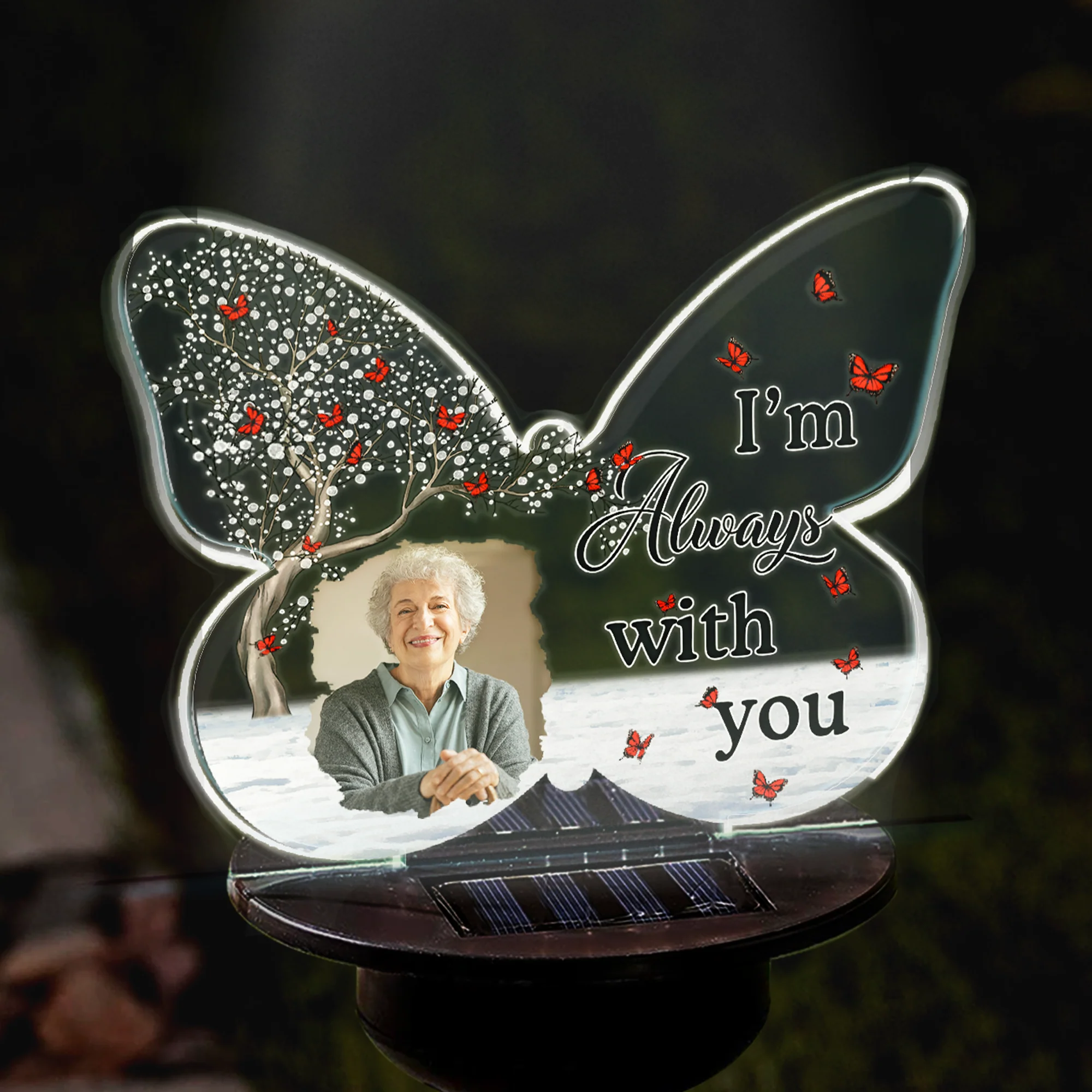 Memorial I Am Always With You - Personalized Photo Solar Light - Image 2
