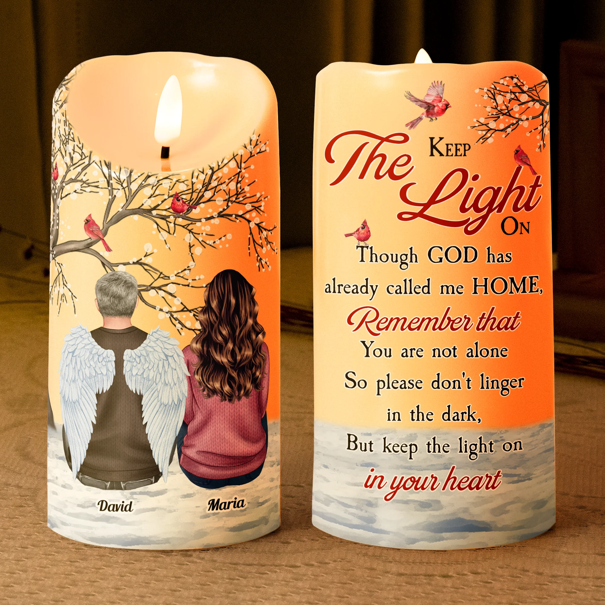 Memorial Led Candle Keep The Light On - Personalized Led Candle