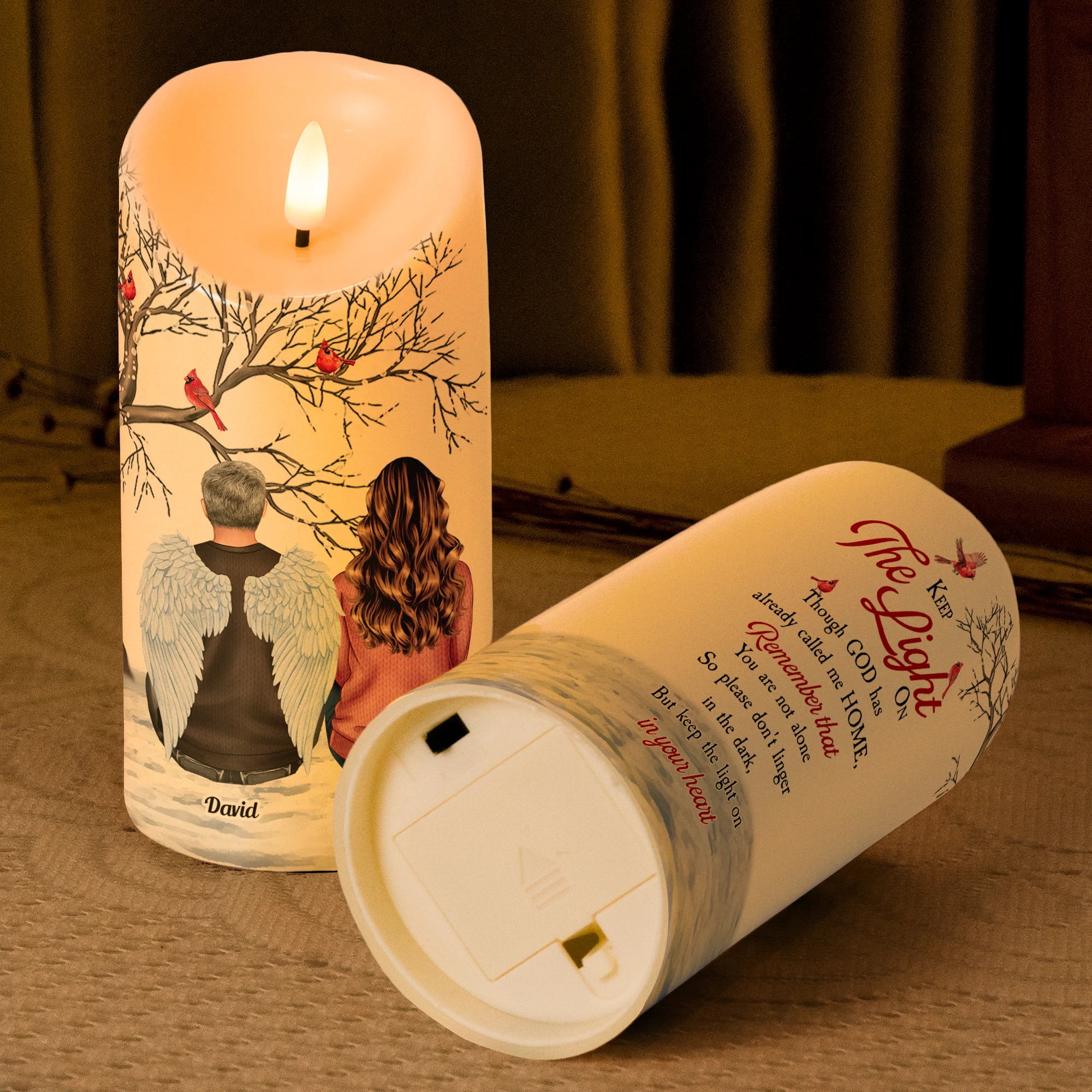 Memorial Led Candle Keep The Light On - Personalized Led Candle - Image 3