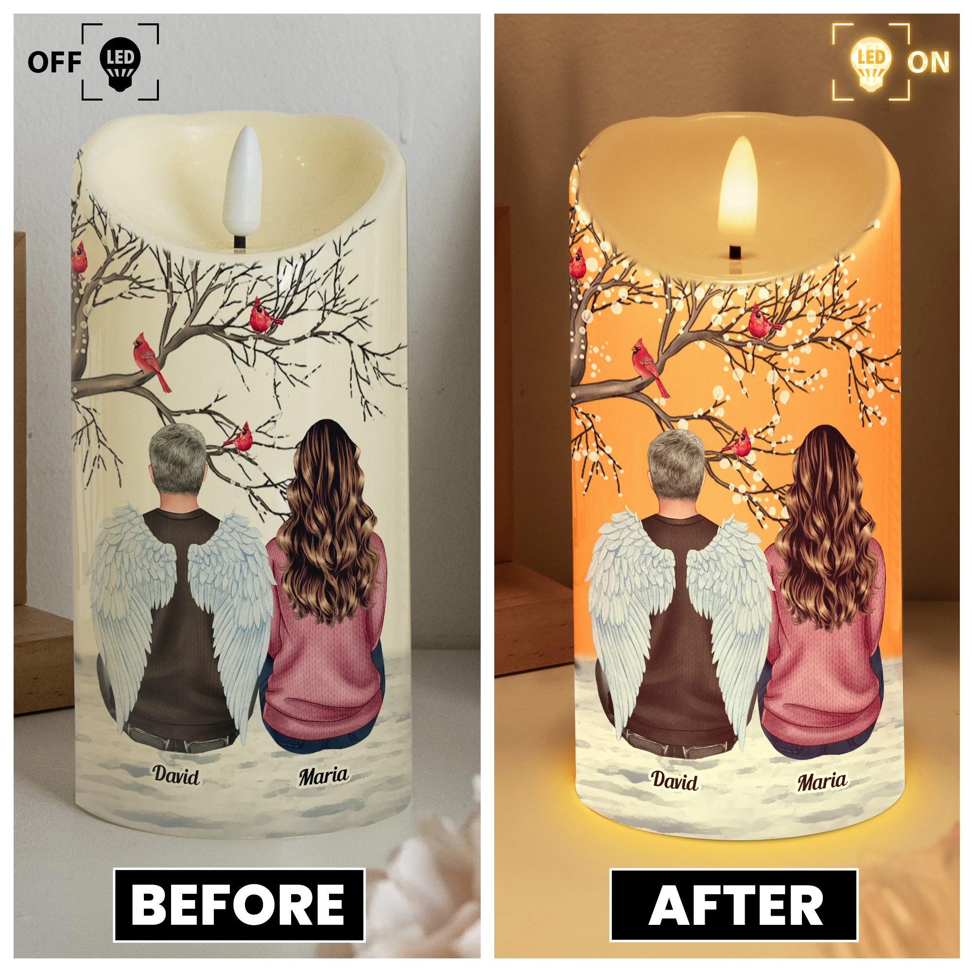 Memorial Led Candle Keep The Light On - Personalized Led Candle - Image 4