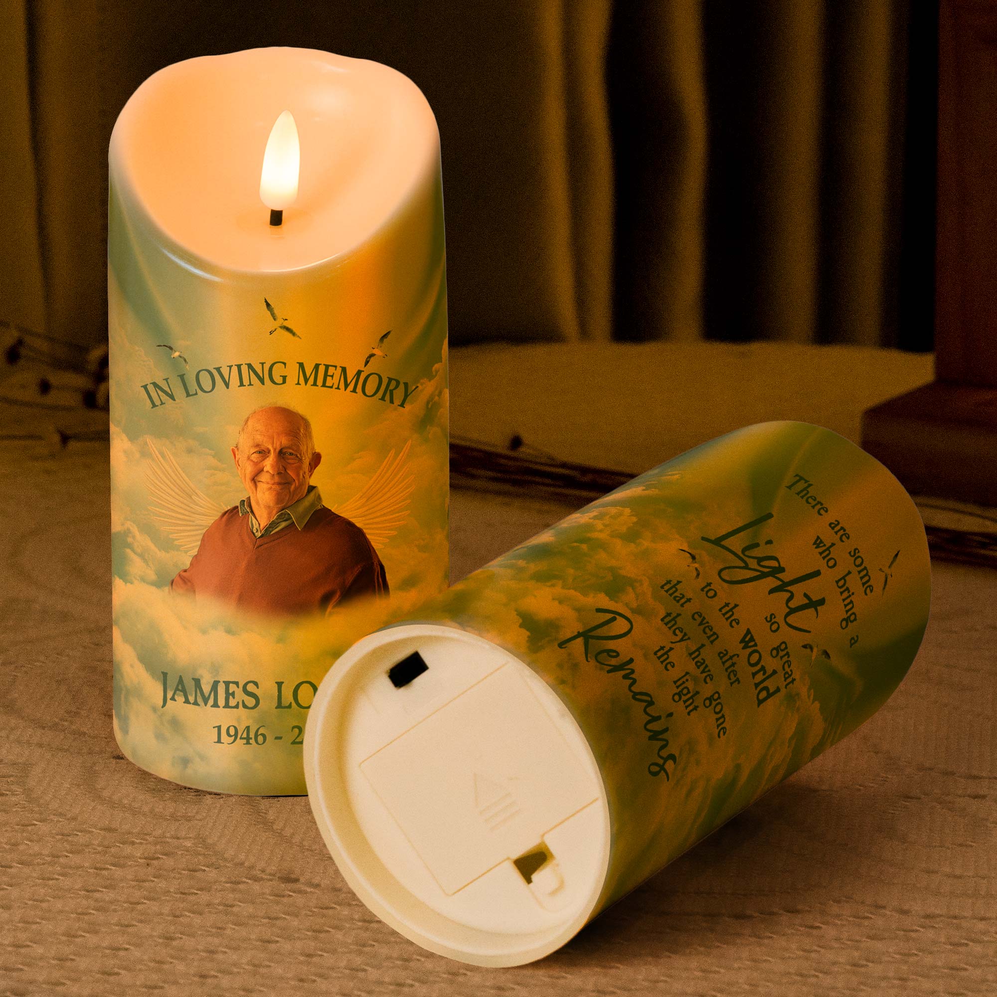 Memorial Led Candle Light Remains Forever - Personalized Photo LED Candle - Image 4