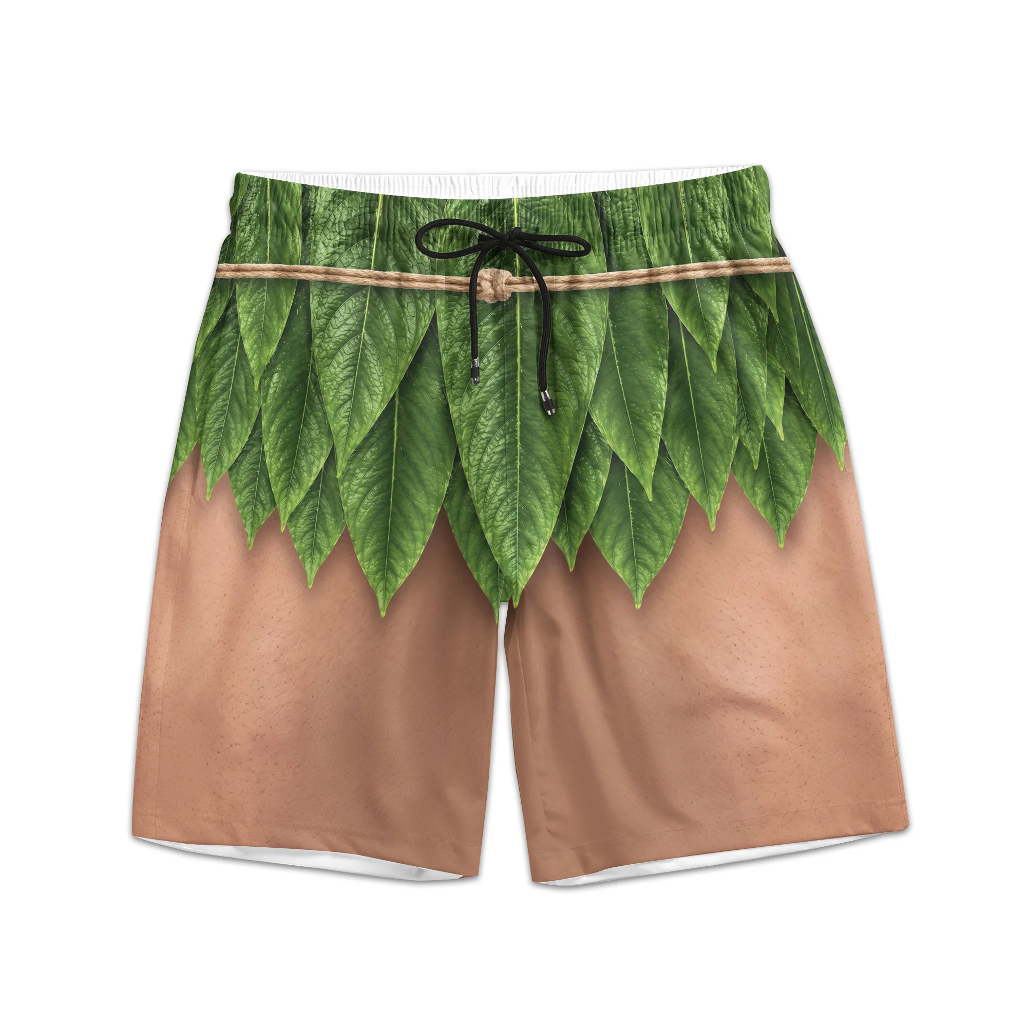 Aloha Men’s Funny 3D Hawaiian, Summer Bachelor Party Costume, Adult Humor Halloween Cosplay - Personalized Shorts - Image 5