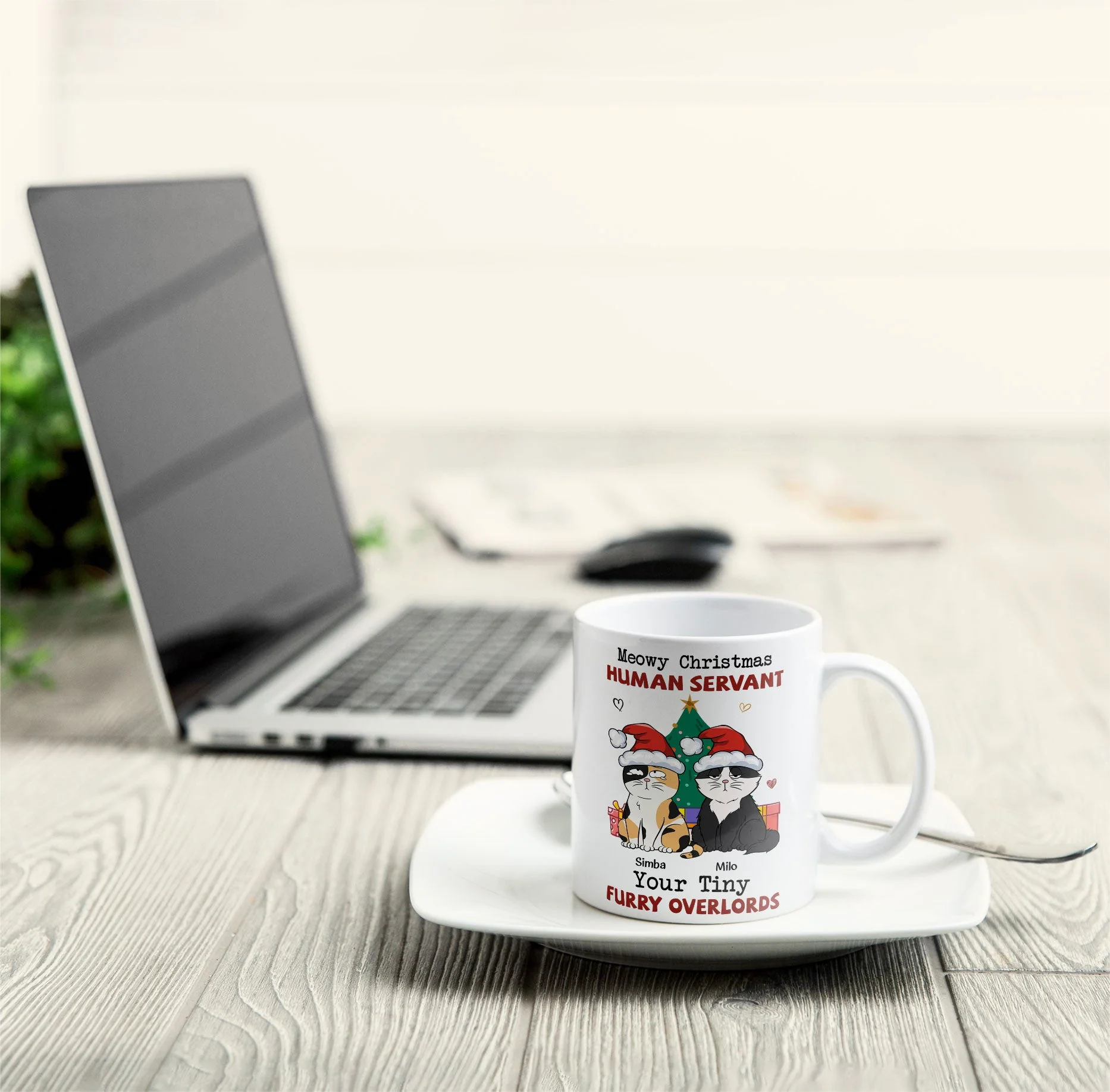 Meowy Christmas - Personalized Mug - Image 3