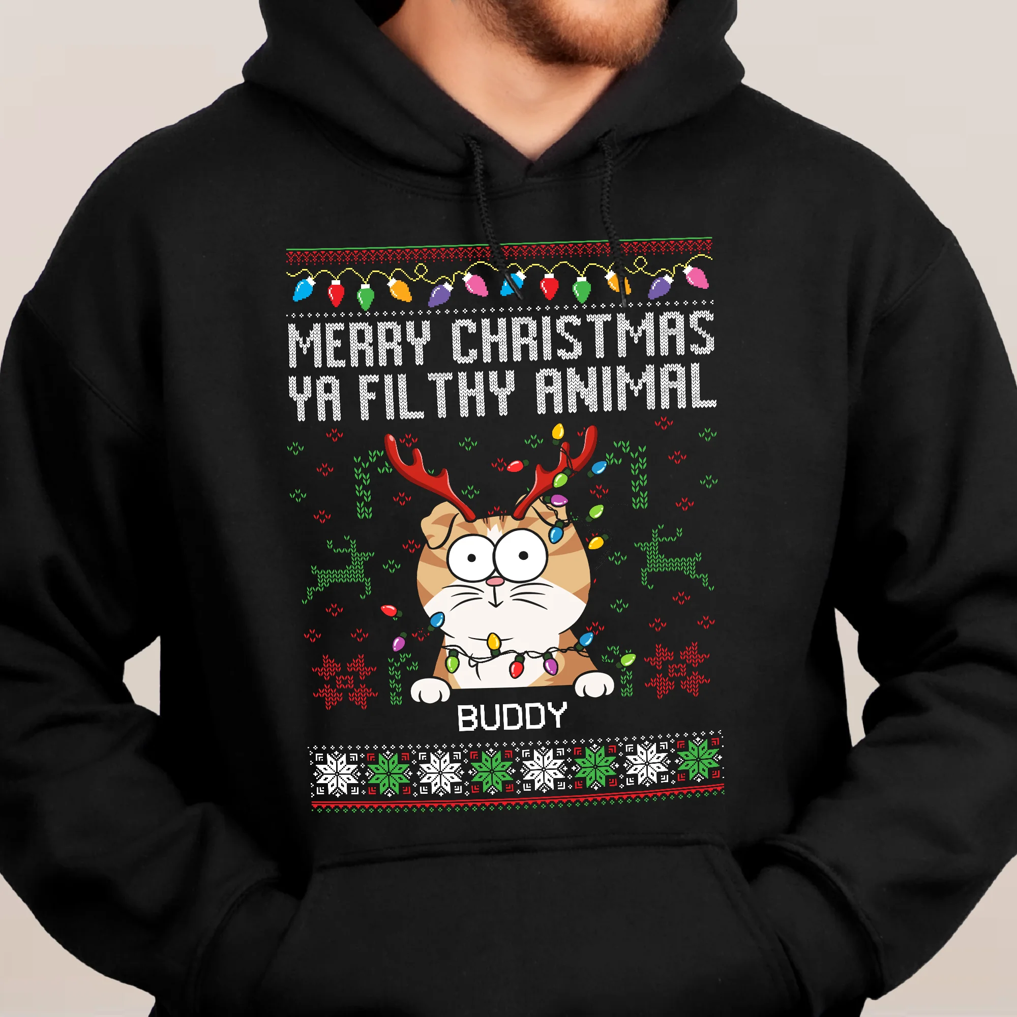Merry Christmas Ya Filthy Animal Personalized Shirt - Image 2