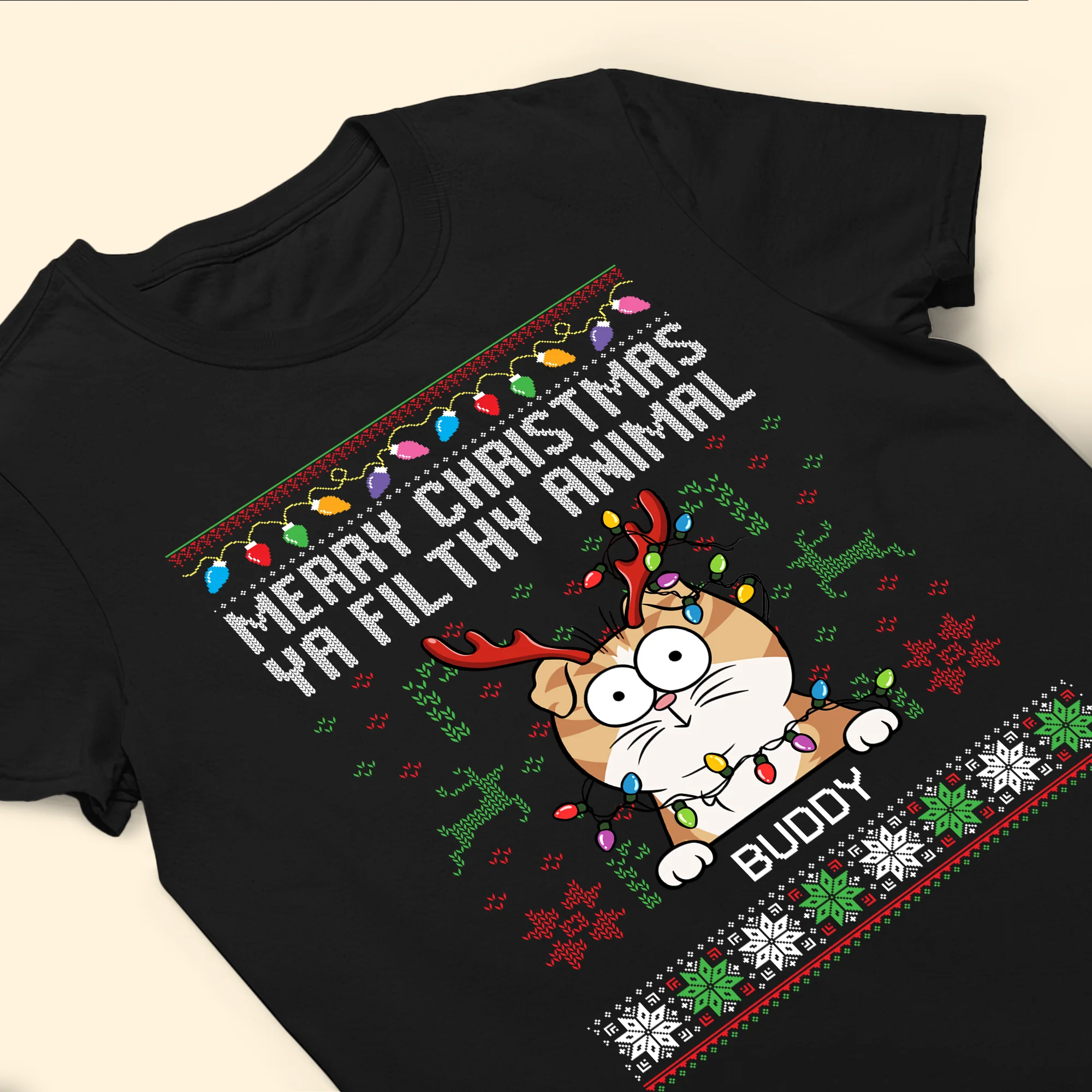 Merry Christmas Ya Filthy Animal Personalized Shirt - Image 3