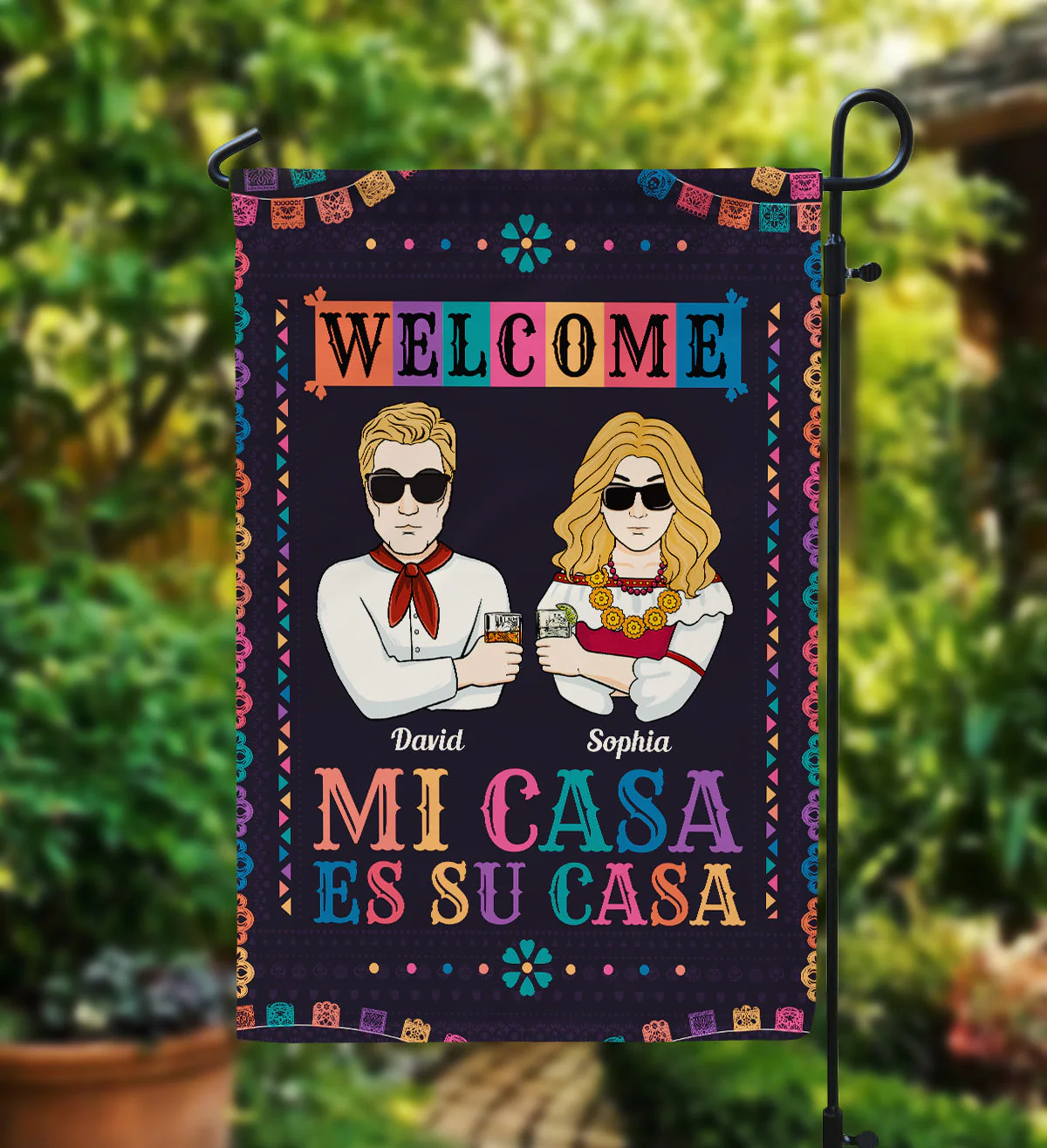 Mi Casa Es Su Casa - Personalized Flag - Image 3