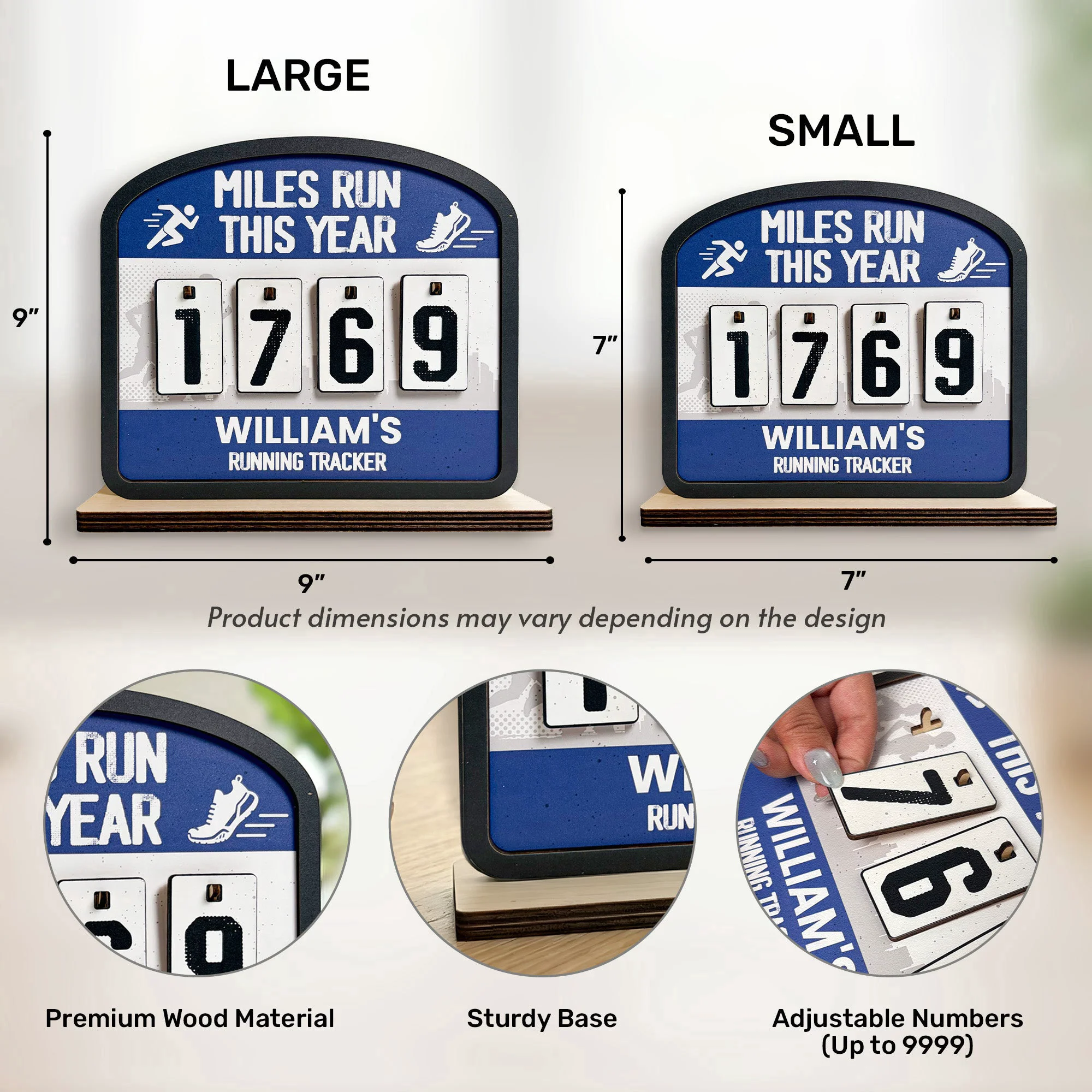 Miles Run This Year - Personalized Running Counter Sign - Image 5