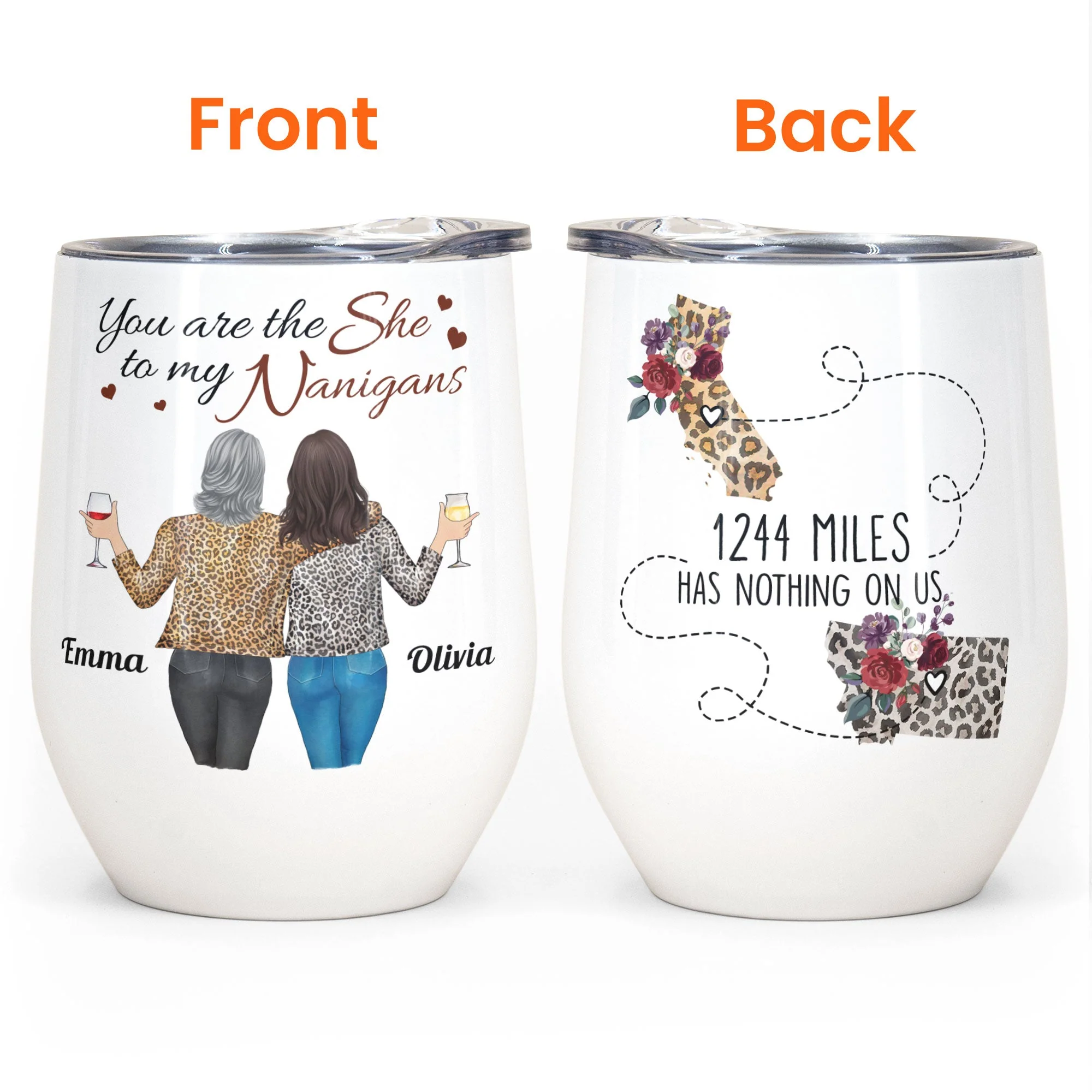 Miss Your Face - Personalized Wine Tumbler - Image 3