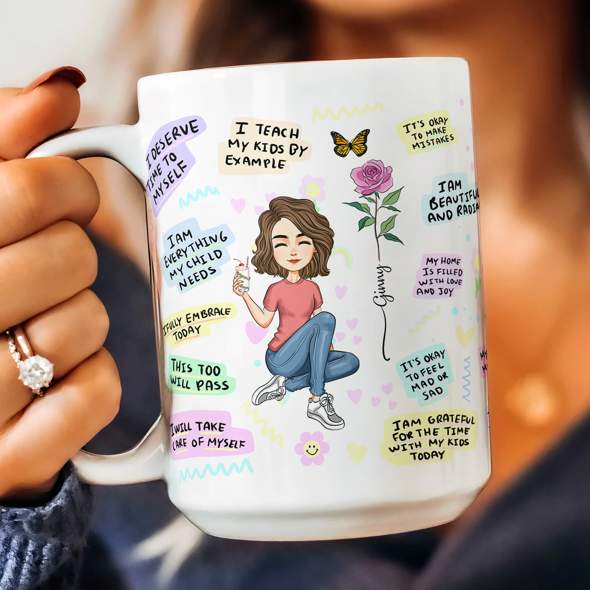 Mom Daily Affirmation - Personalized Mug - Image 5
