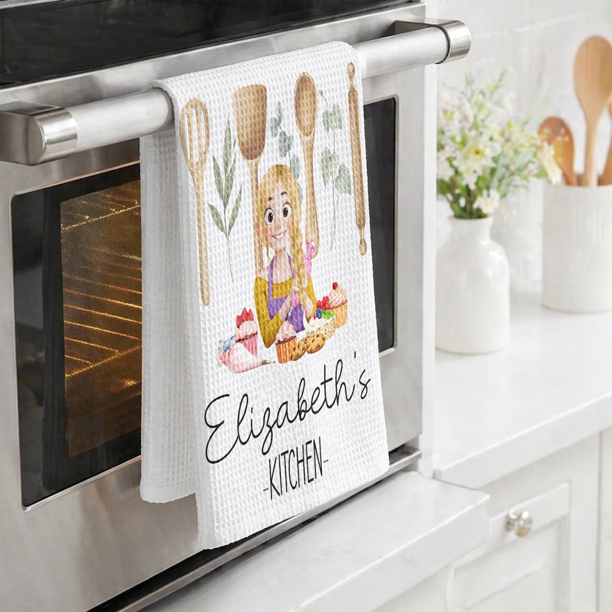 Mom Grandma Baking, Kitchen - Personalized Kitchen Towel - Image 4