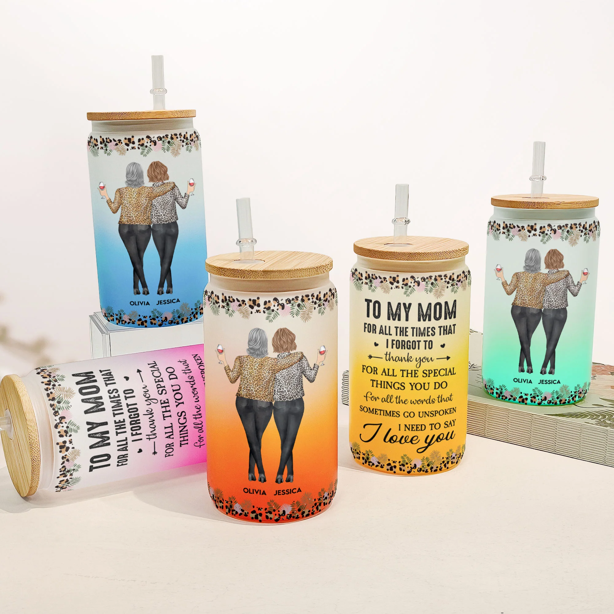 Mom I Need To Say I Love You - Personalized Frosted Glass Cup - Image 2