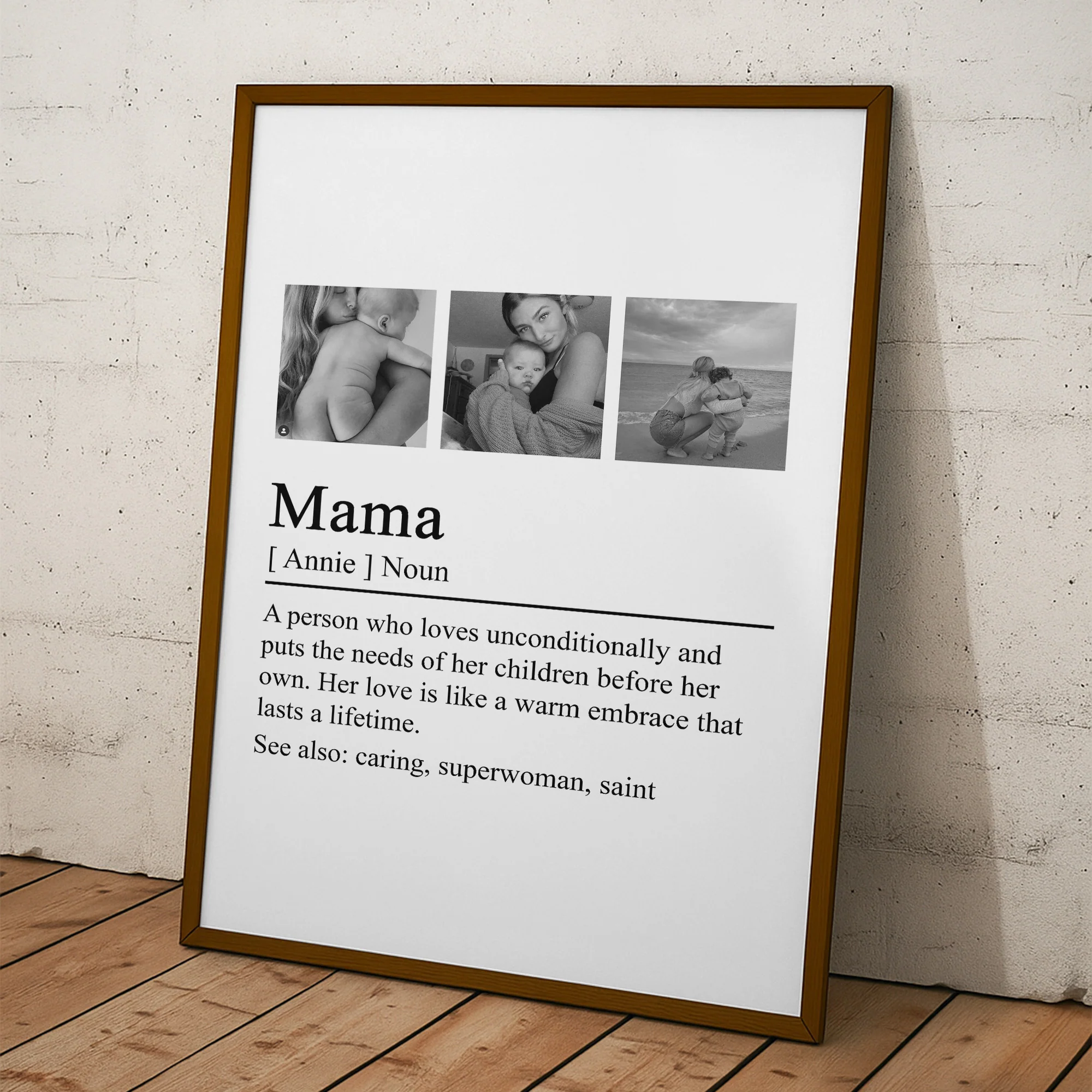 Mom, Mum, Mother Definition - Mother's Day Gifts For Wife, Mom, Mum - Personalized Photo Poster - Image 4