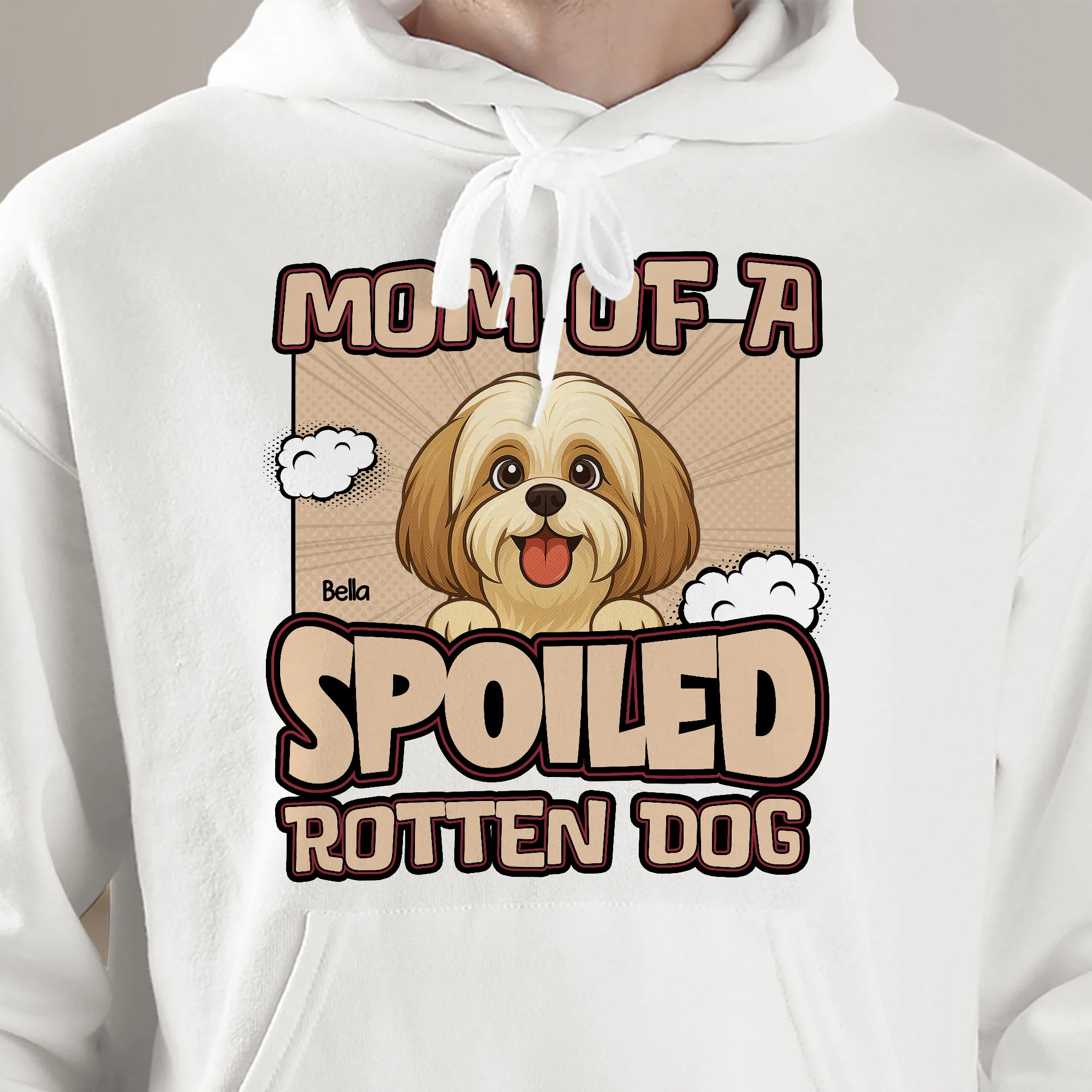Mom Of A Spoiled Rotten Dog - Retro Dog Version - Personalized Shirt - Image 7