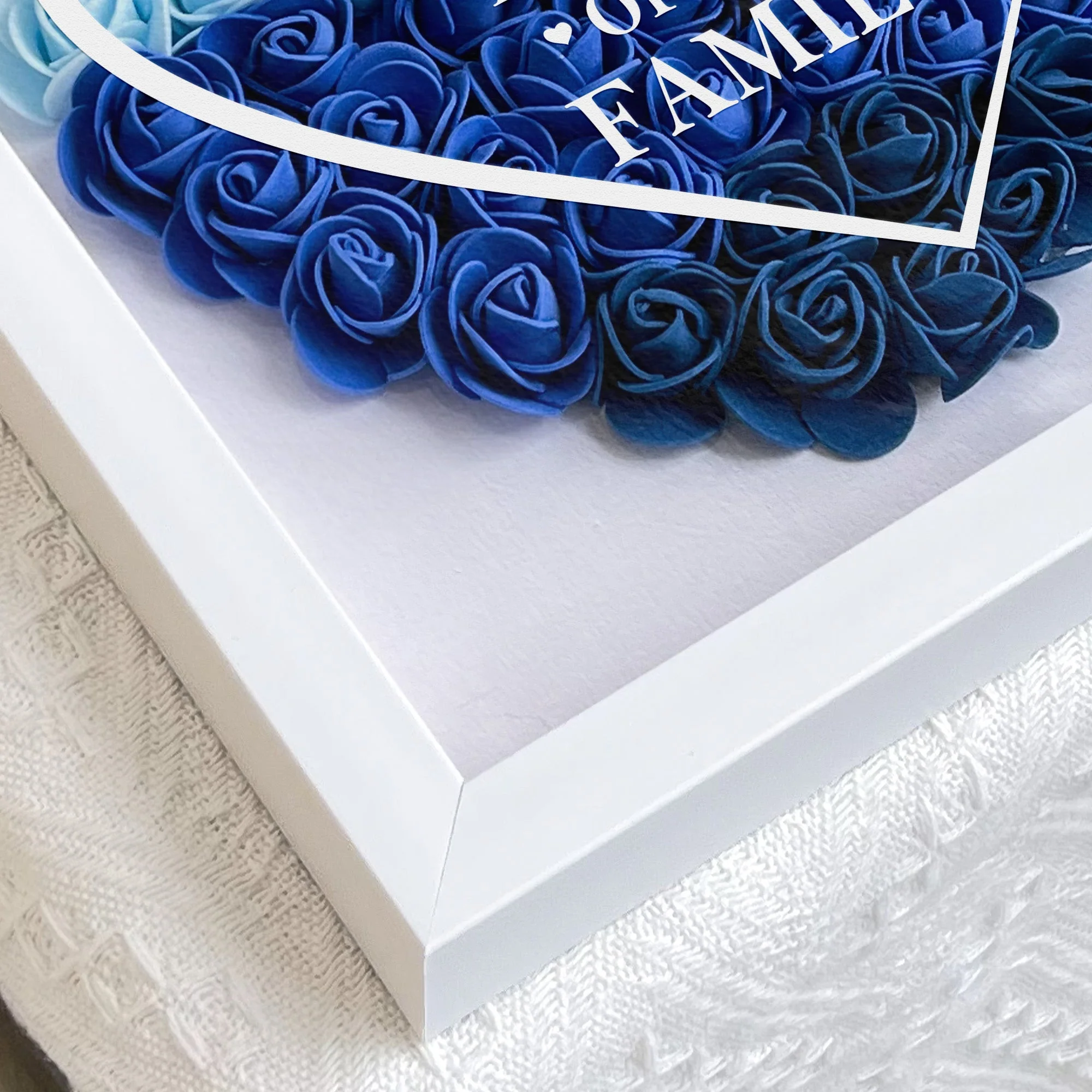 Mom The Heart Of The Family - Personalized Flower Shadow Box - Image 6
