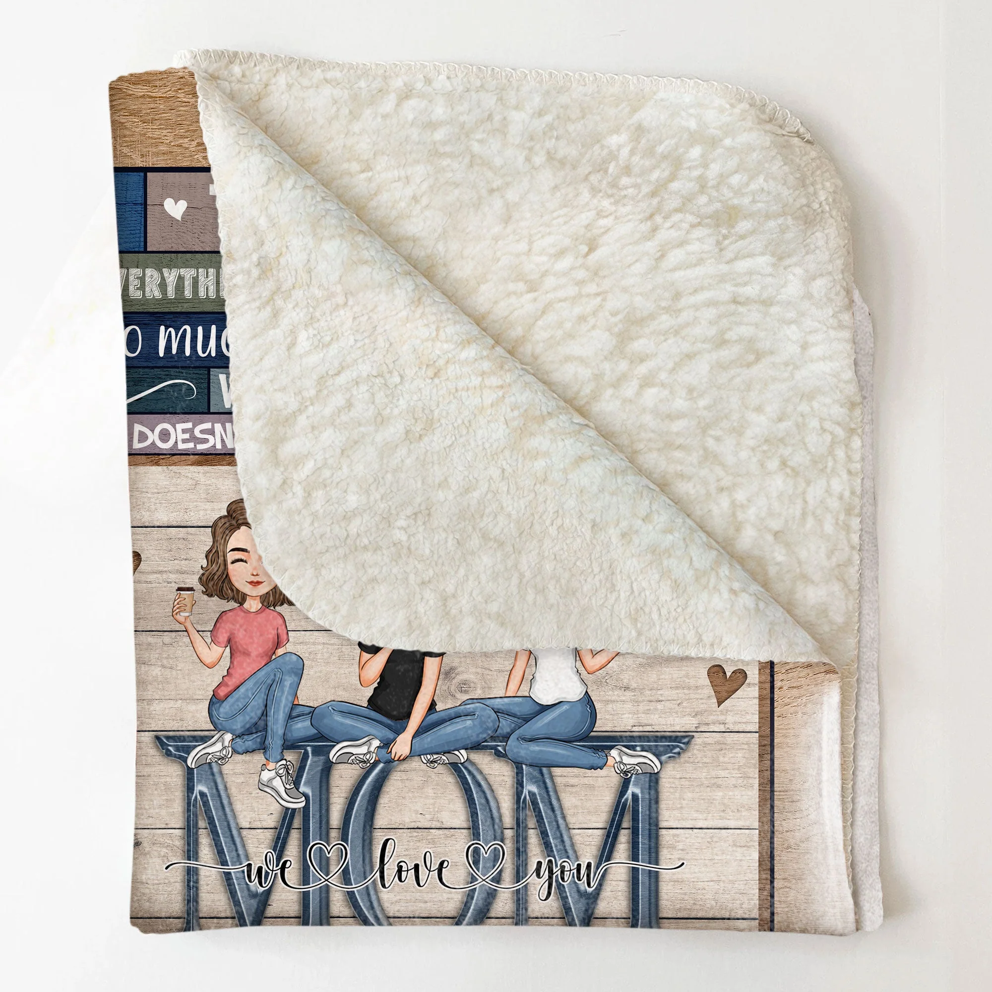 Mom, We Love You 2 - Personalized Mom Blanket - Image 5