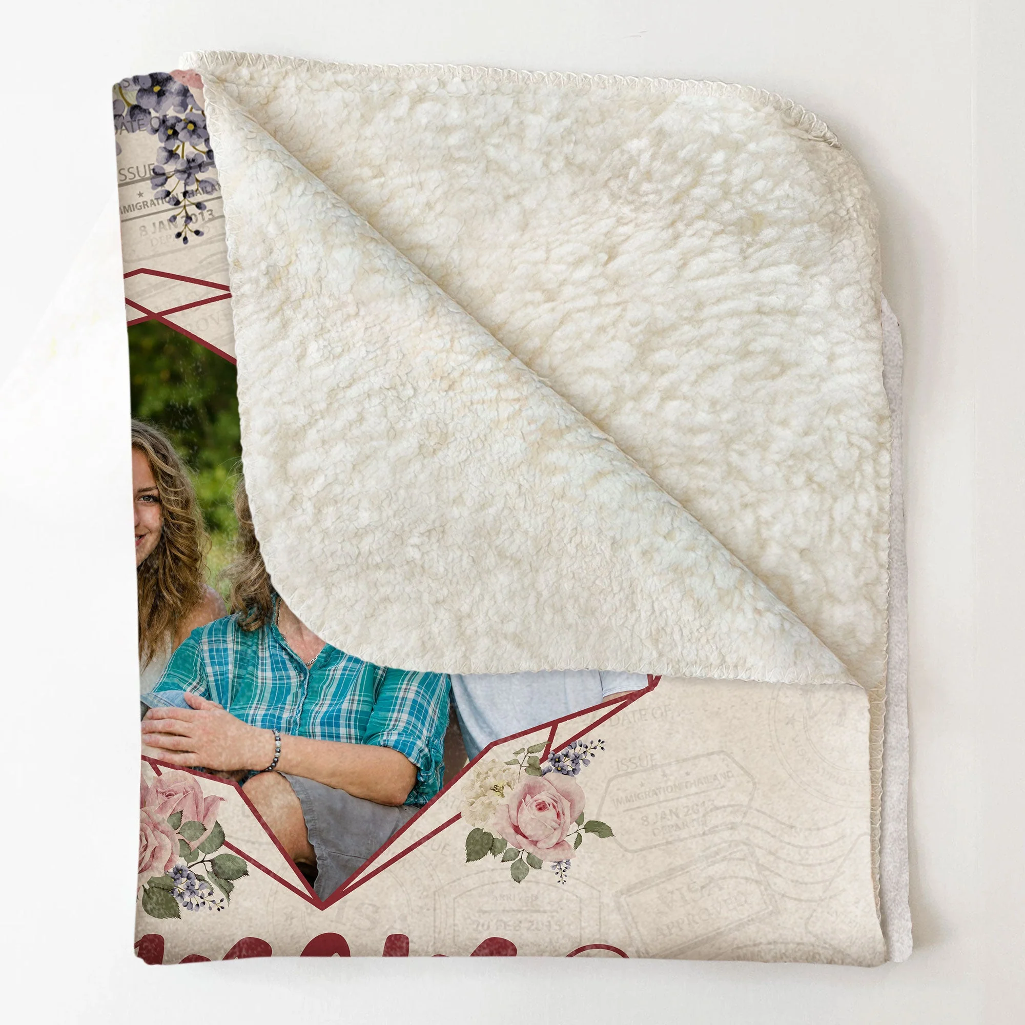 Mom, We Love You - Personalized Photo Blanket - Image 5