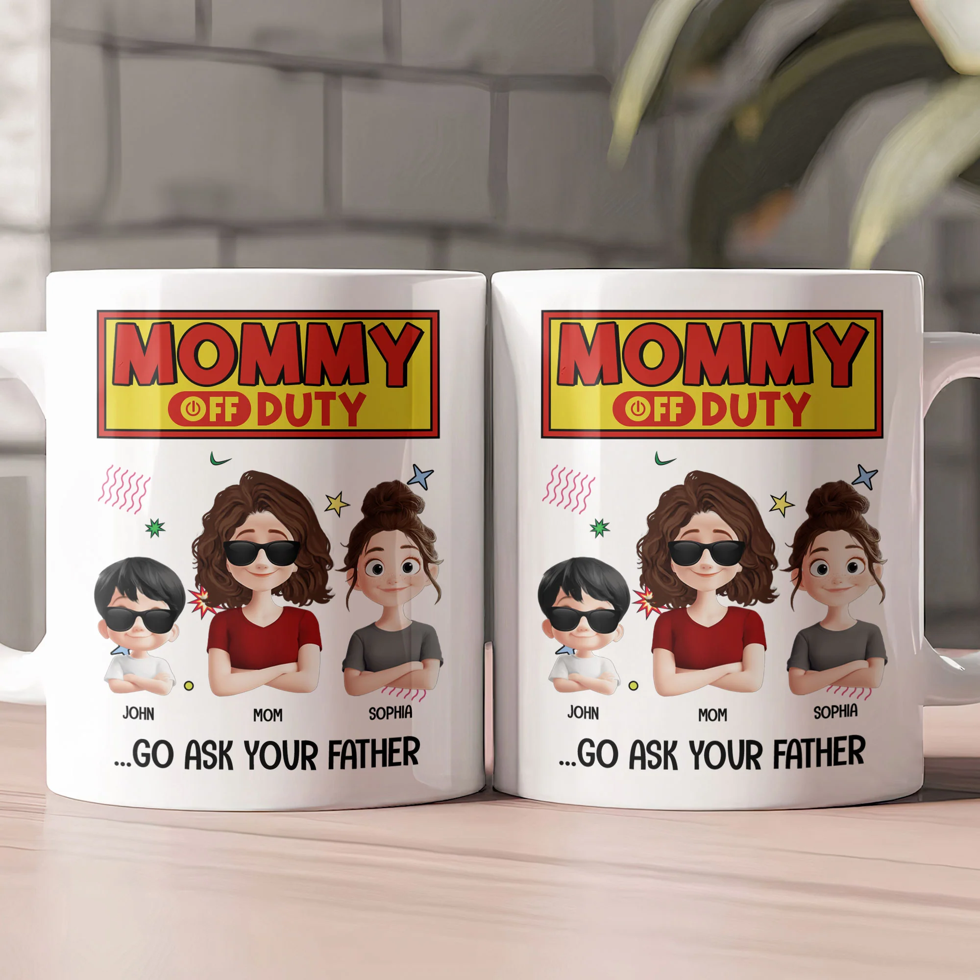 Mommy Off Duty - Personalized Mug - Image 2